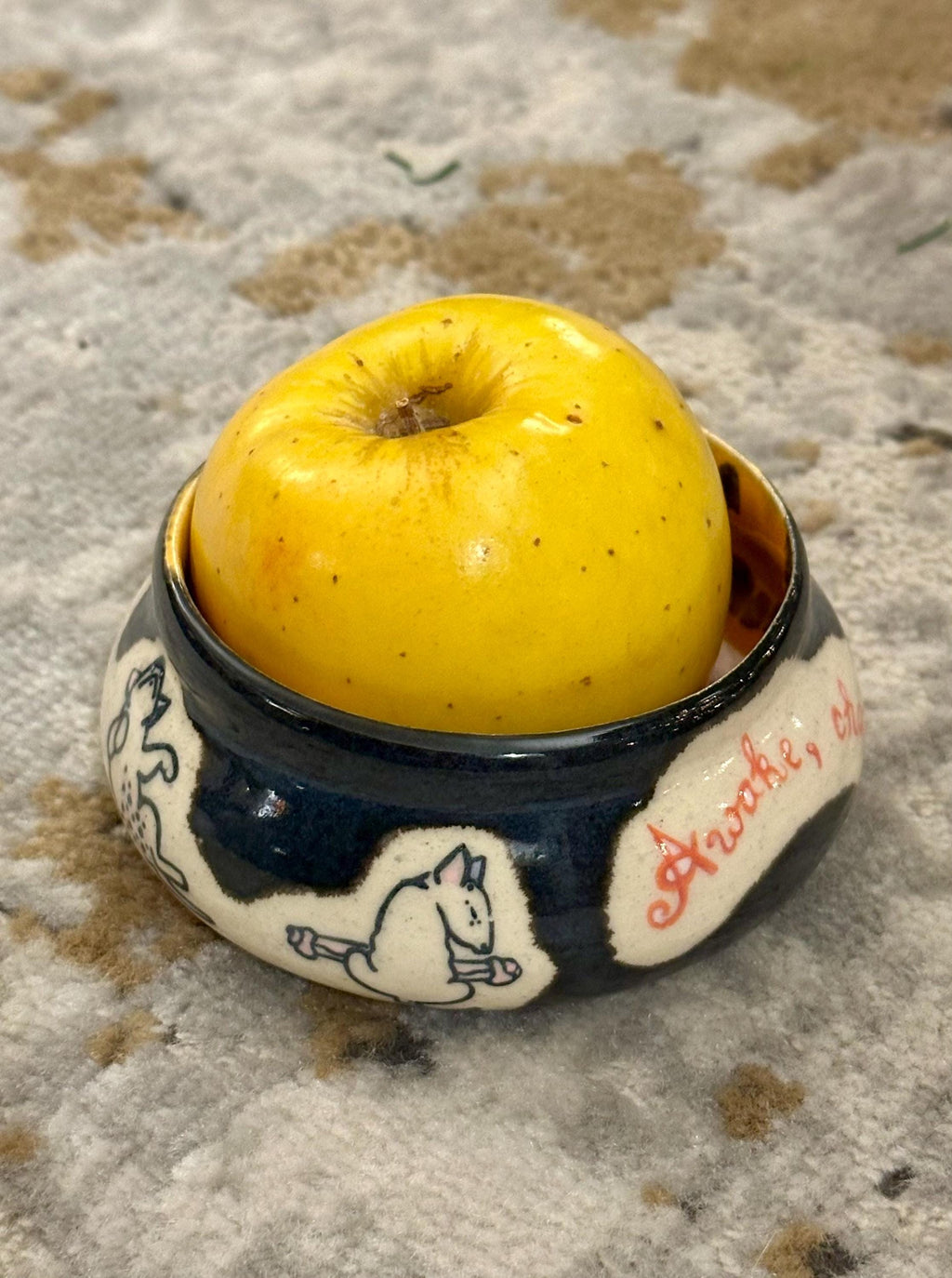 Chaos, but Naps: Wheel Thrown, Hand-Painted Ceramic Bowl