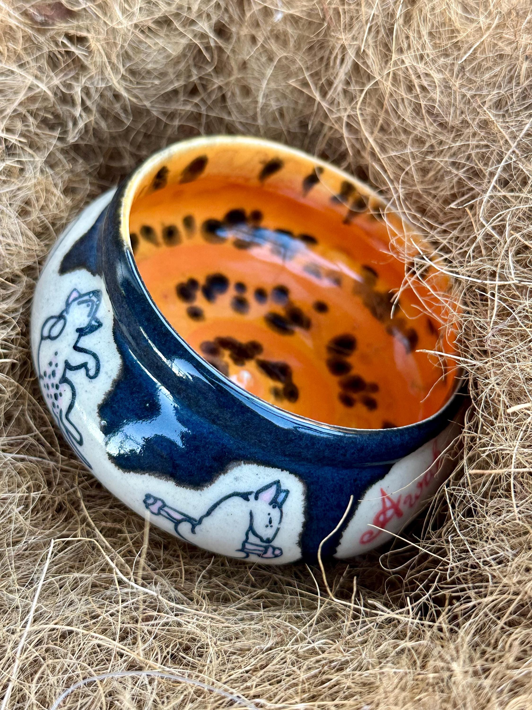 Chaos, but Naps: Wheel Thrown, Hand-Painted Ceramic Bowl