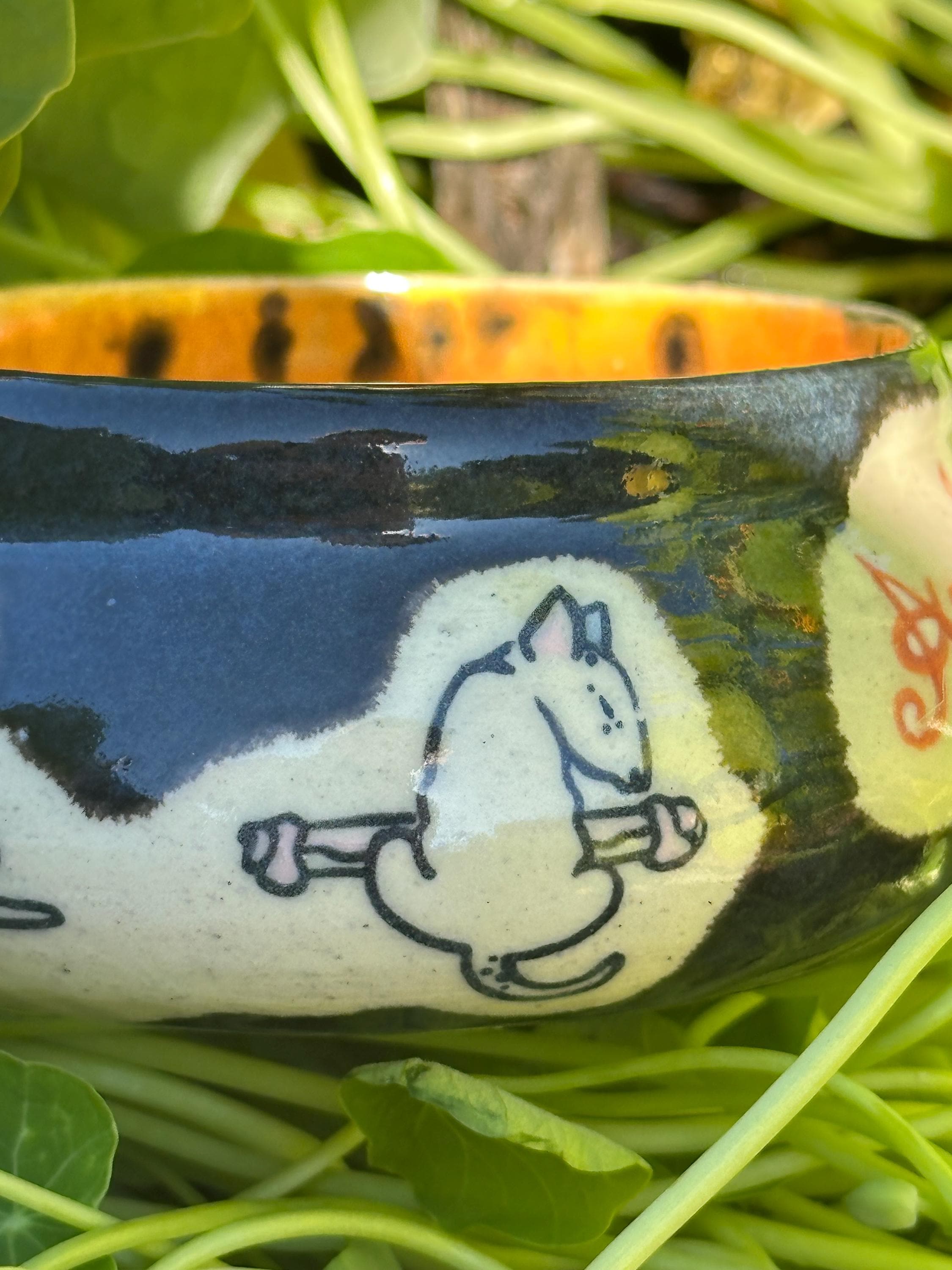Chaos, but Naps: Wheel Thrown, Hand-Painted Ceramic Bowl