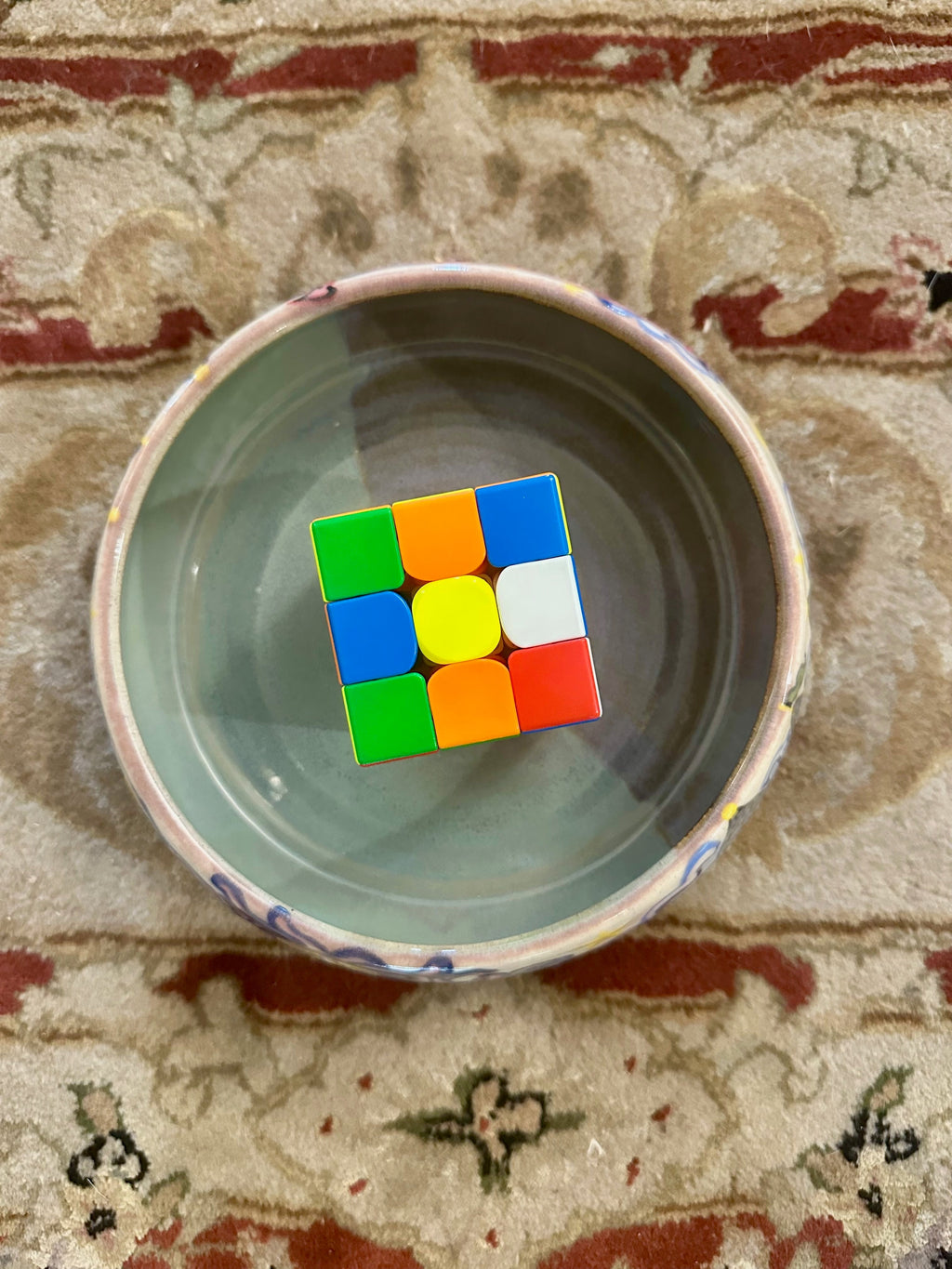 It has a dragon!: Wheel Thrown, Hand-Painted Ceramic Bowl