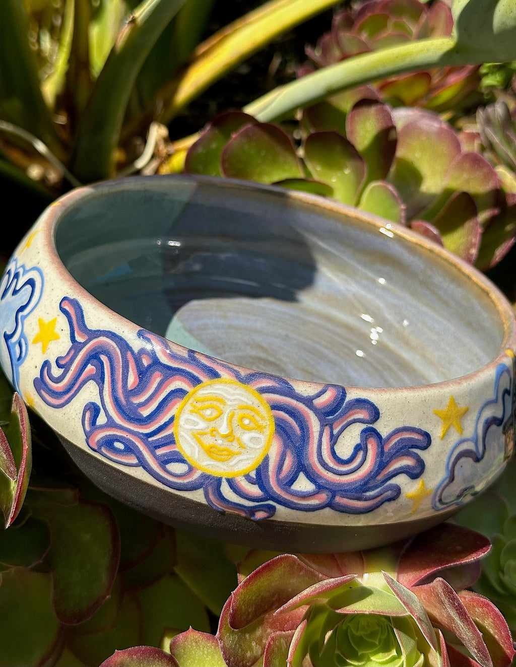 It has a dragon!: Wheel Thrown, Hand-Painted Ceramic Bowl