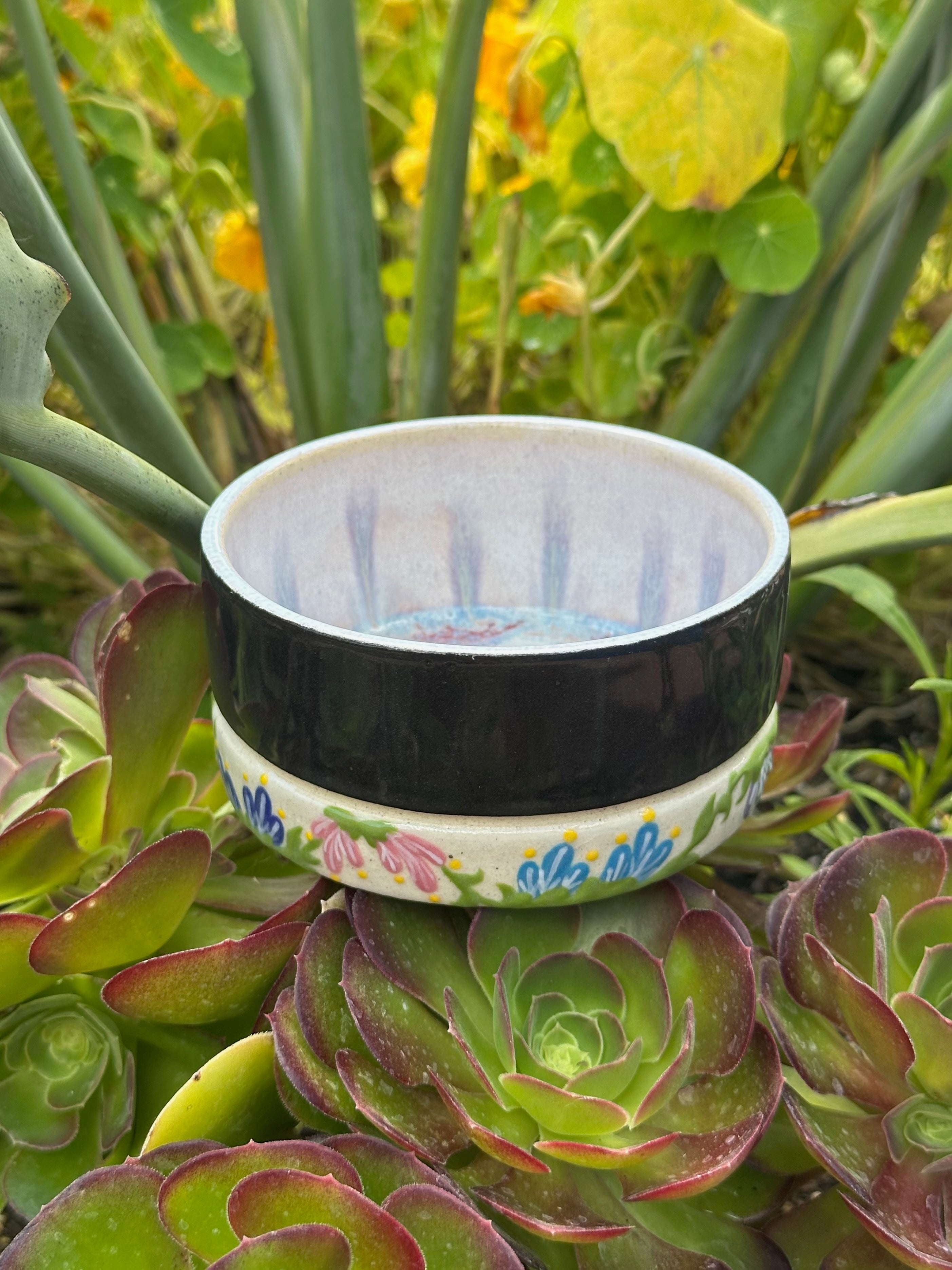 Spring Time: Wheel Thrown, Hand-Painted Ceramic Bowl