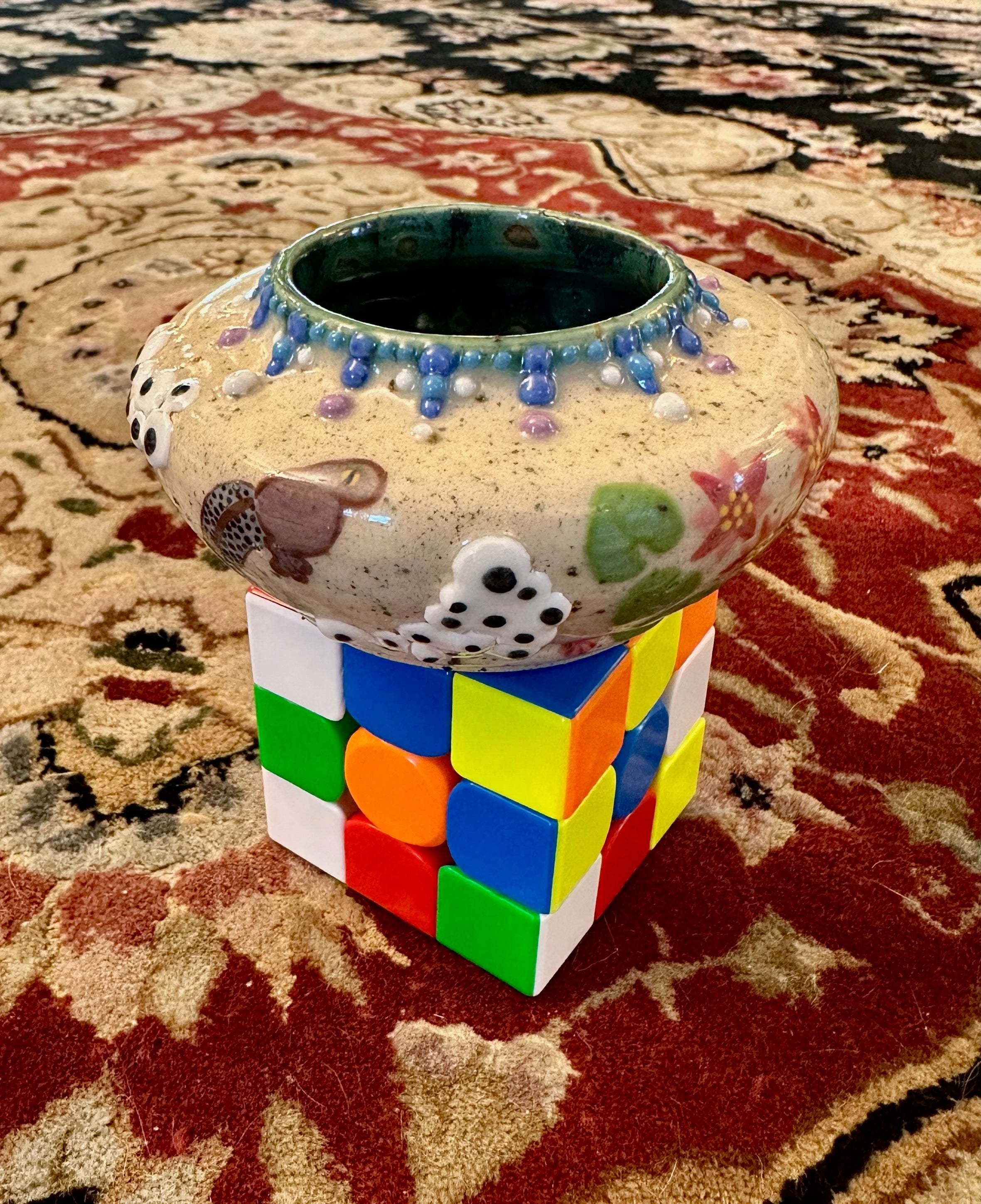 Frog(spawn): Wheel Thrown, Hand-Painted Ceramic Bowl