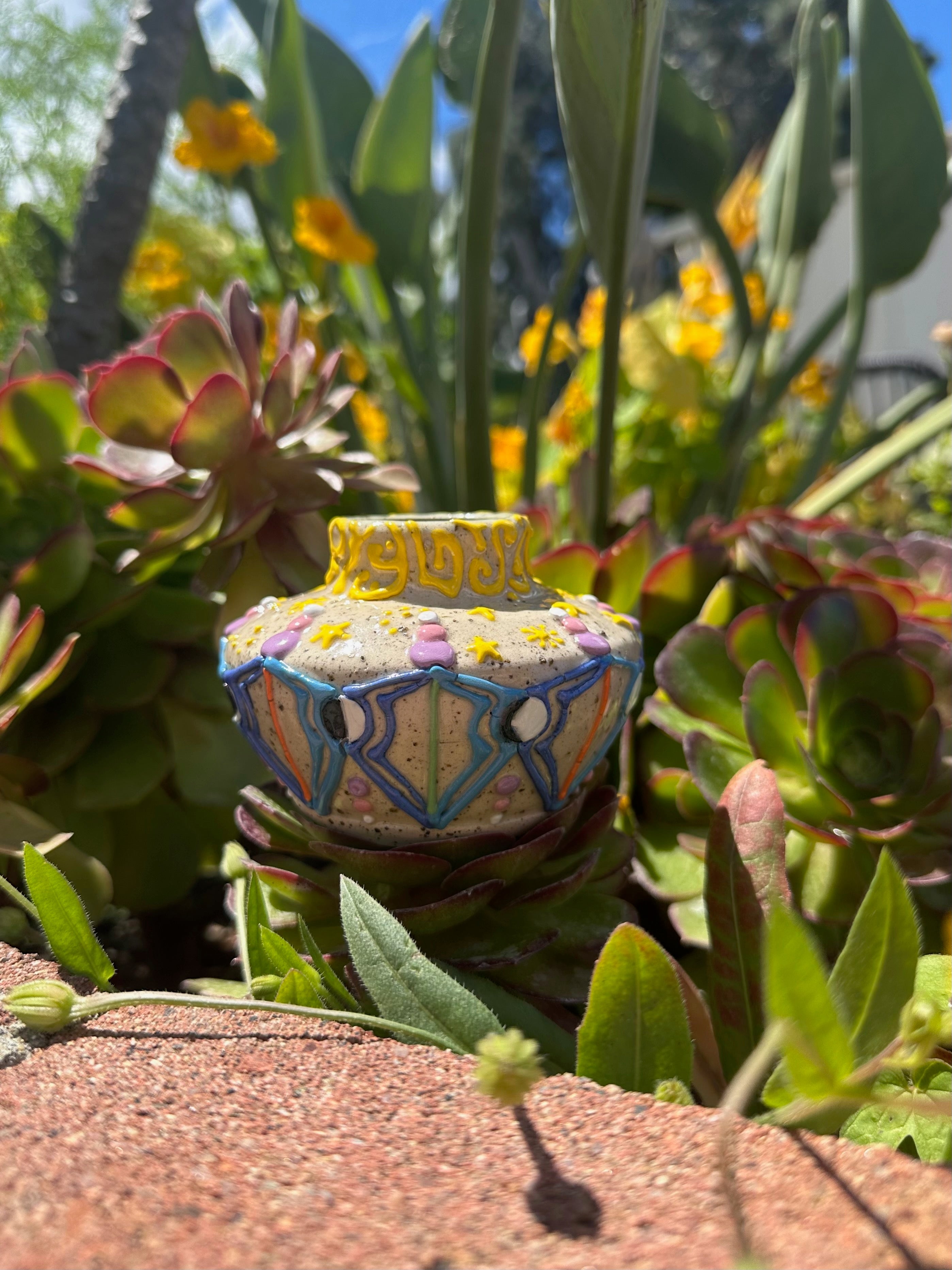 Phases: Wheel Thrown, Hand-Painted Ceramic Bowl