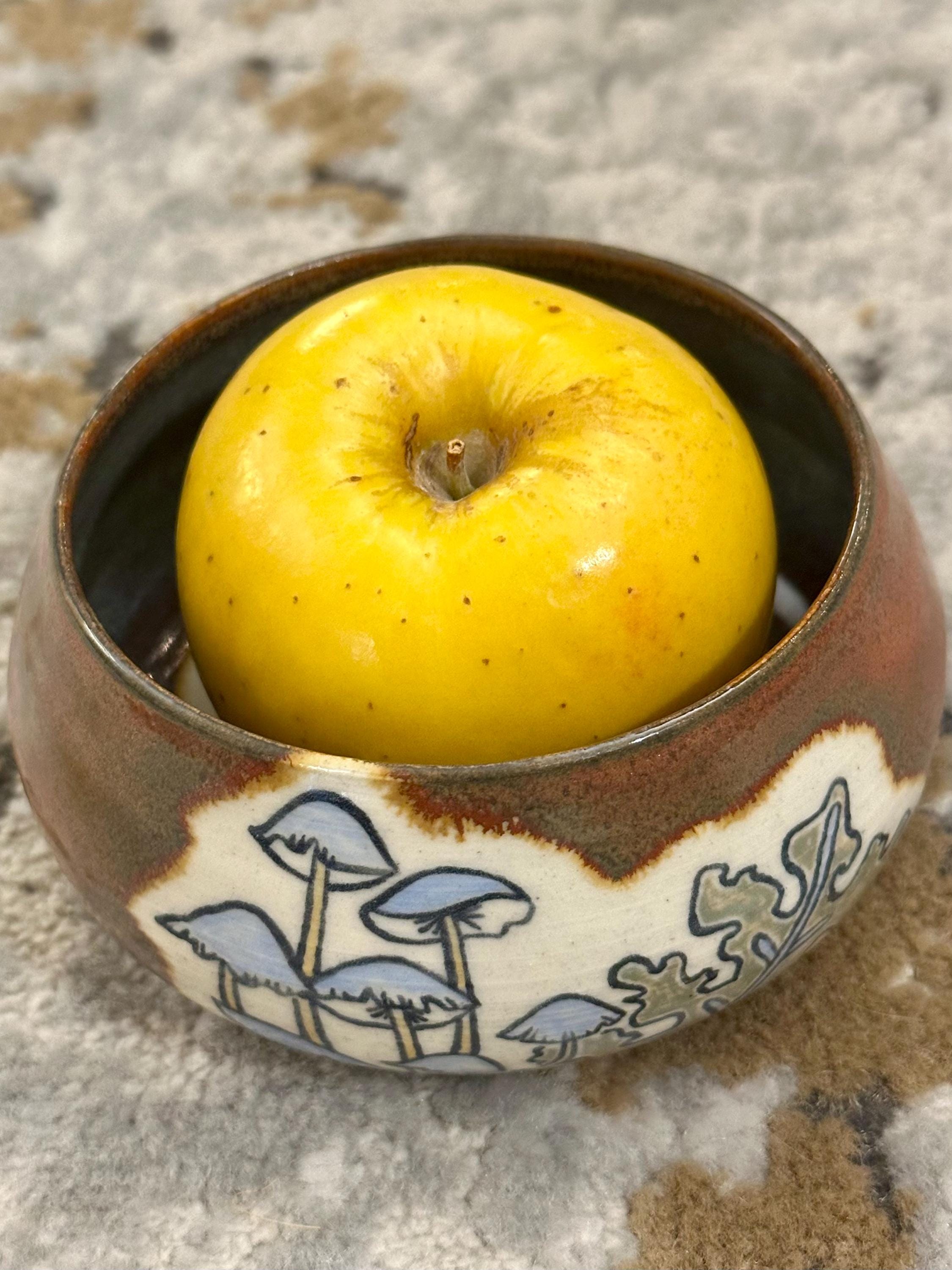 Mushroom Mushroom Mushroom: Wheel Thrown, Hand-Painted Ceramic Bowl