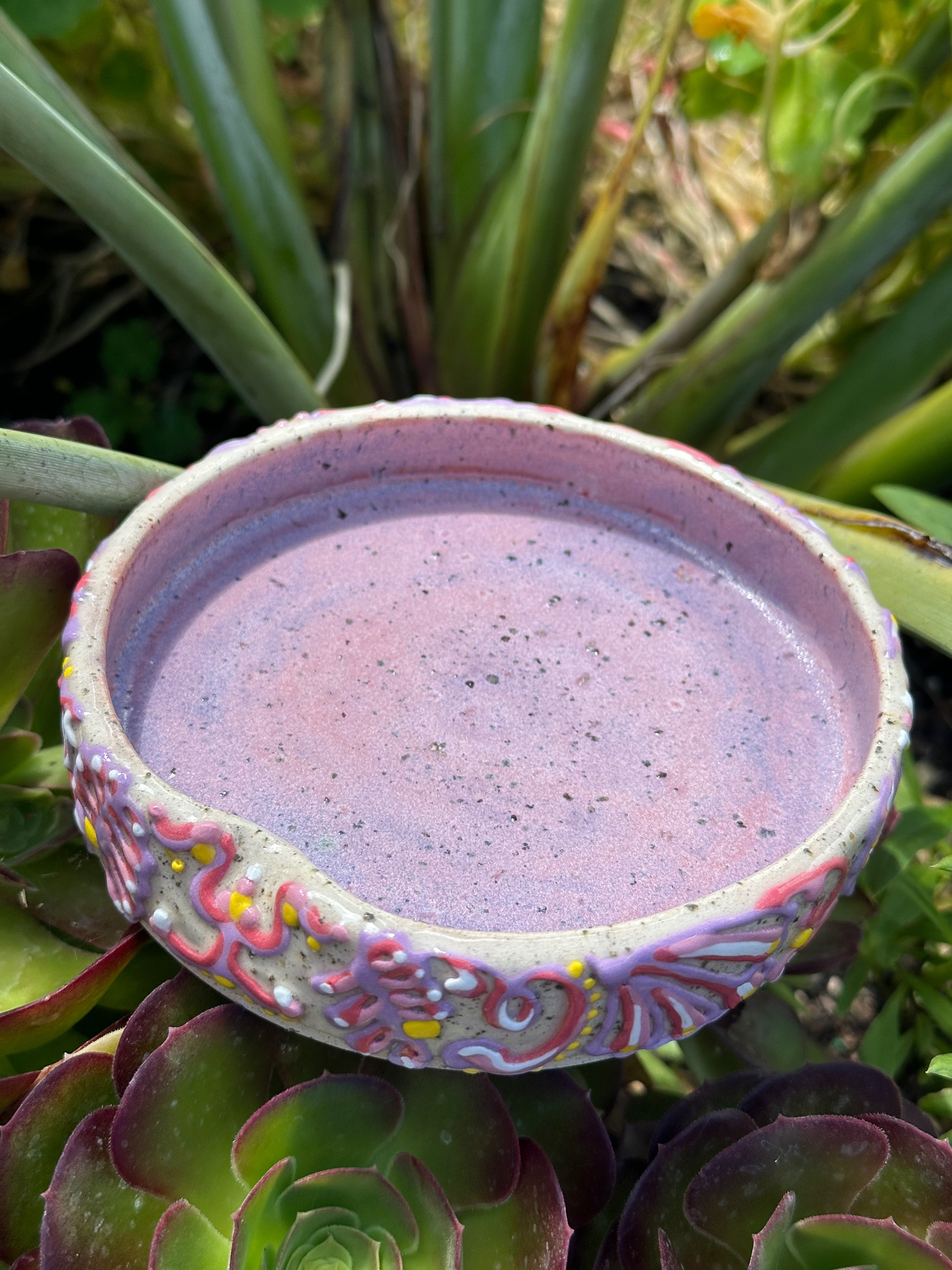 Pretty in Pink: Wheel Thrown, Hand-Painted Ceramic Bowl