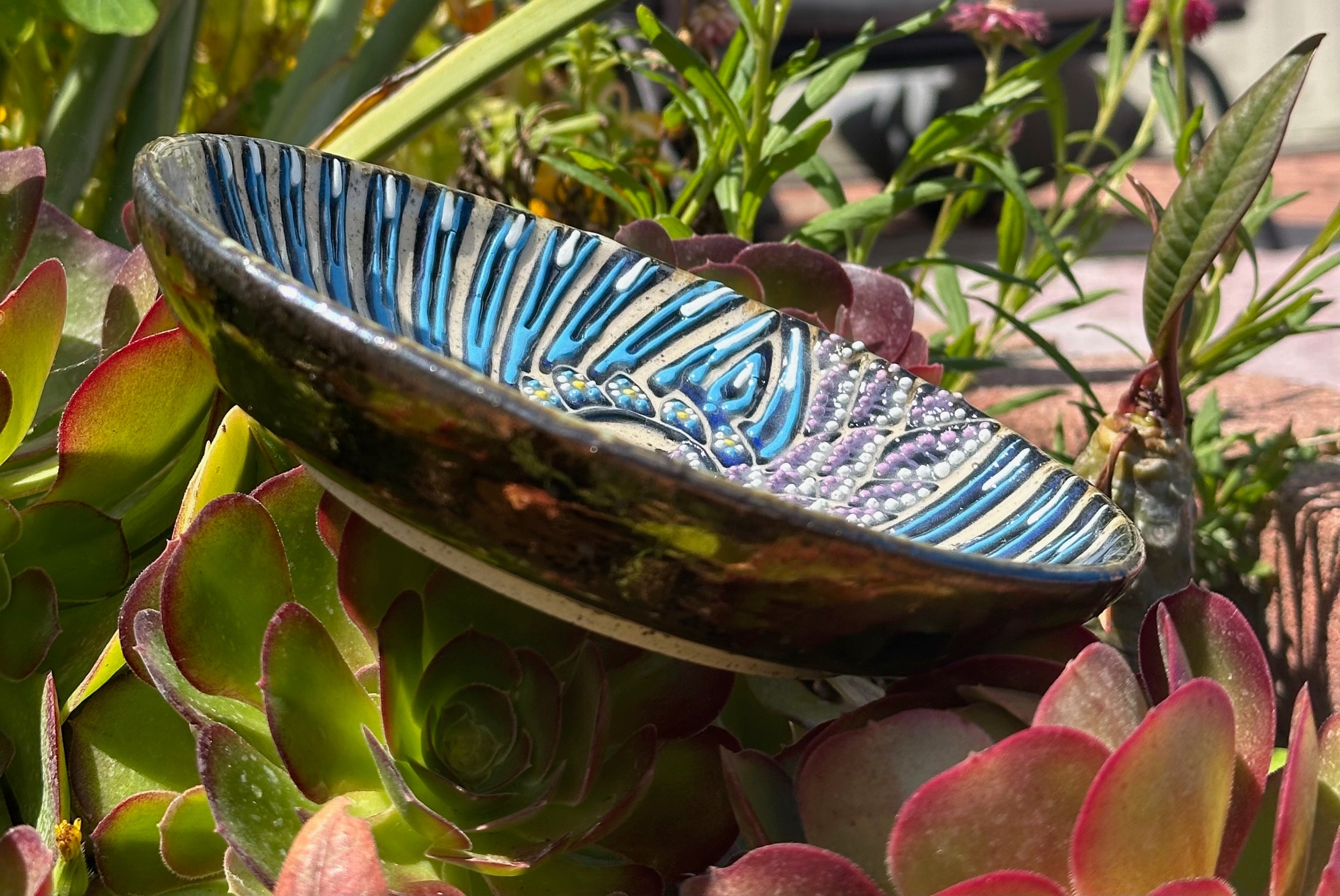 Raven: Wheel Thrown, Hand-Painted Ceramic Bowl