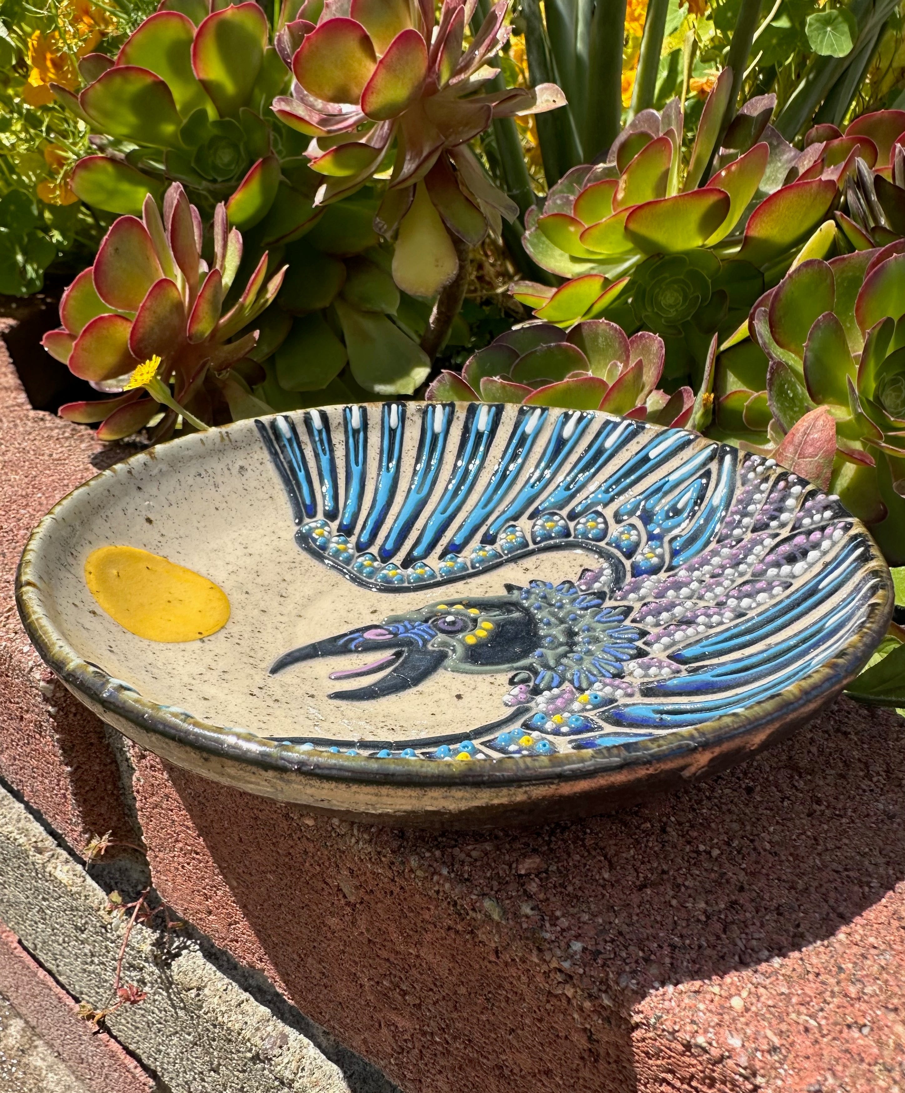 Raven: Wheel Thrown, Hand-Painted Ceramic Bowl