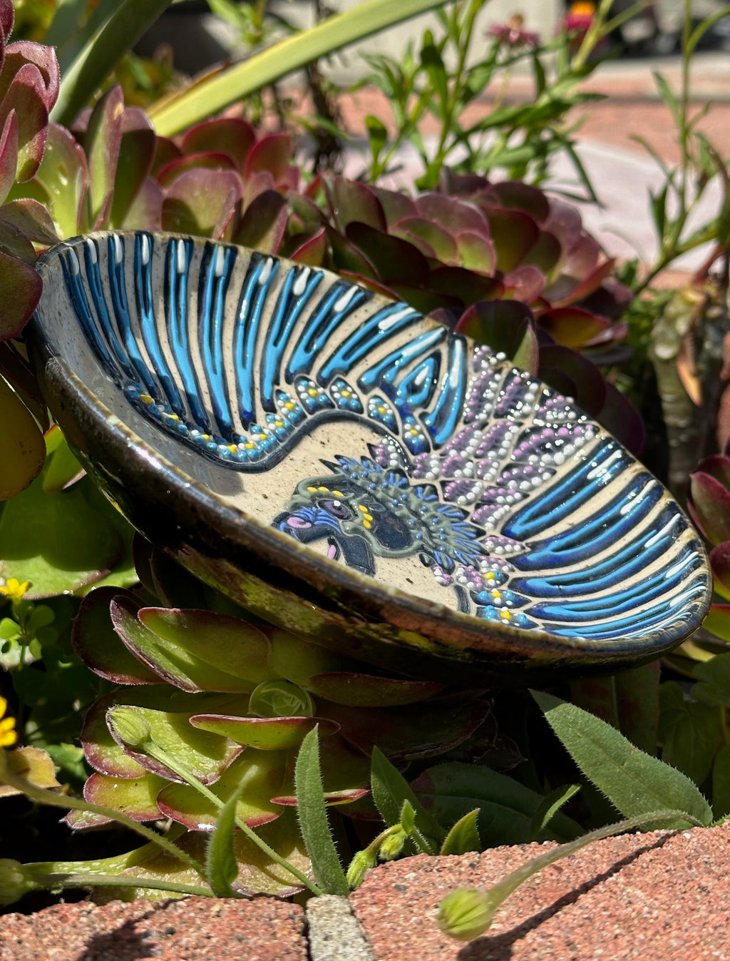Raven: Wheel Thrown, Hand-Painted Ceramic Bowl