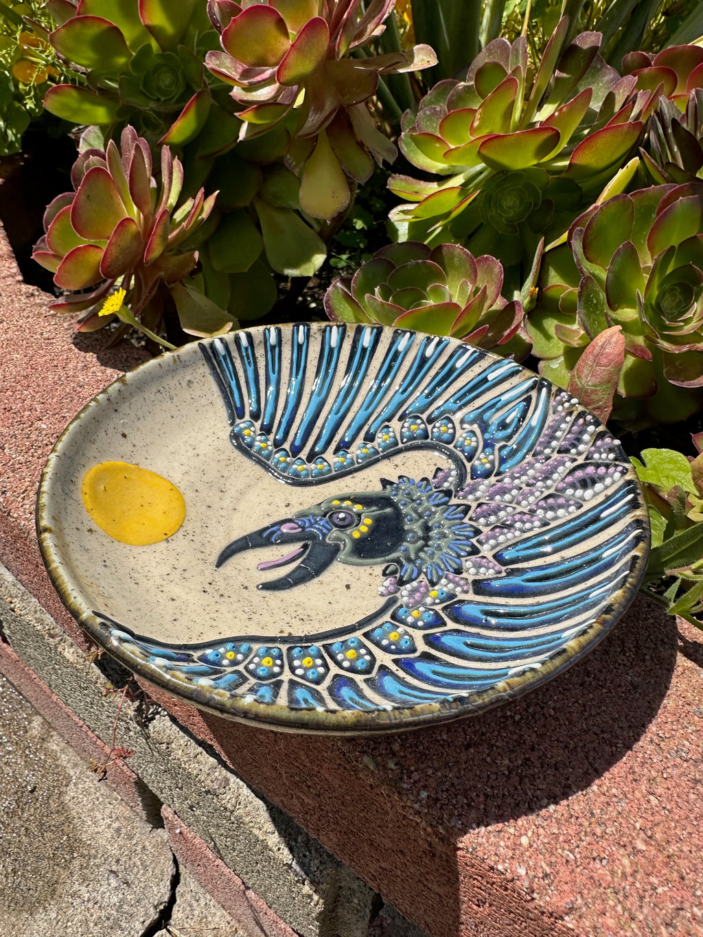 Raven: Wheel Thrown, Hand-Painted Ceramic Bowl