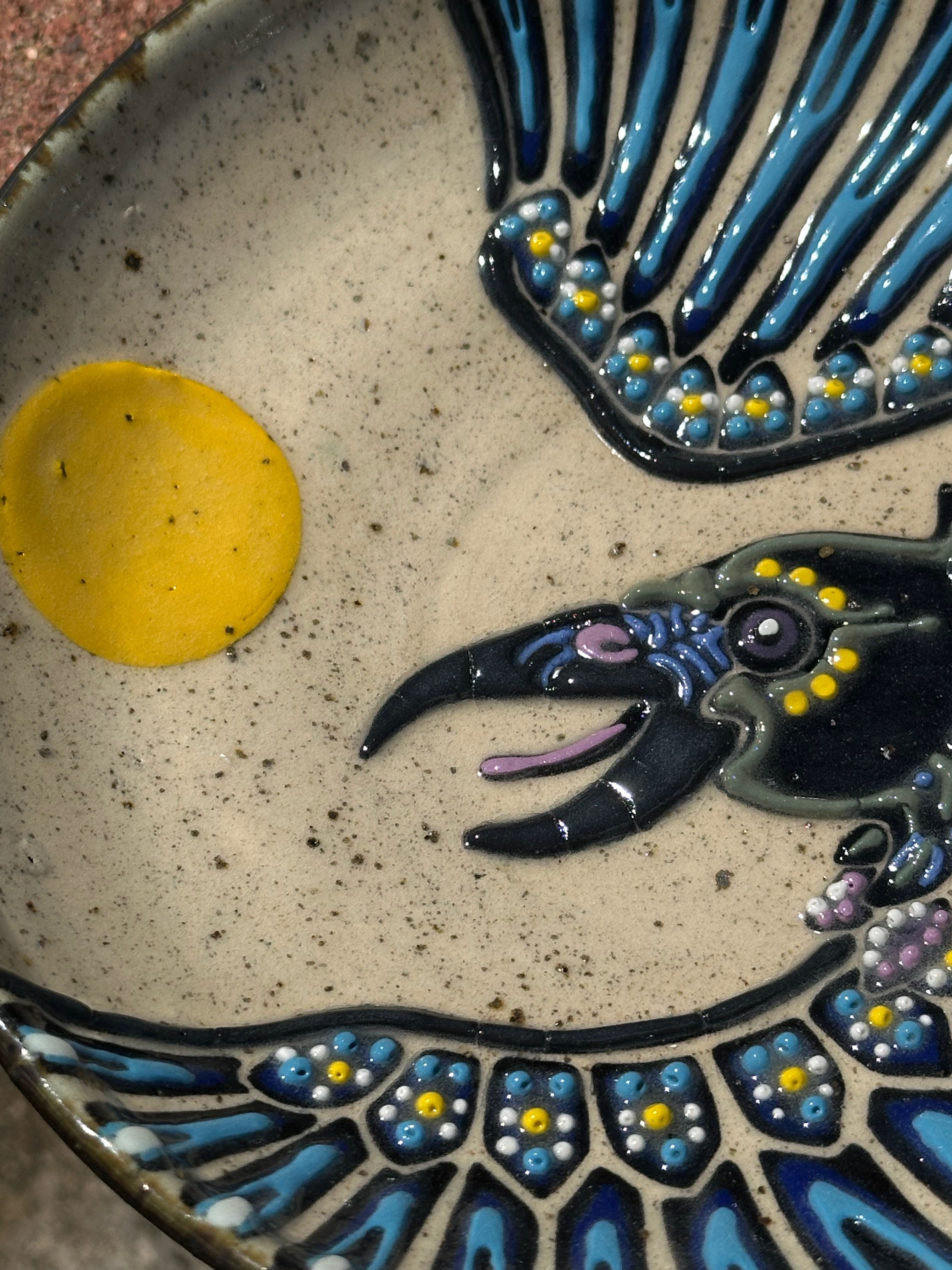 Raven: Wheel Thrown, Hand-Painted Ceramic Bowl