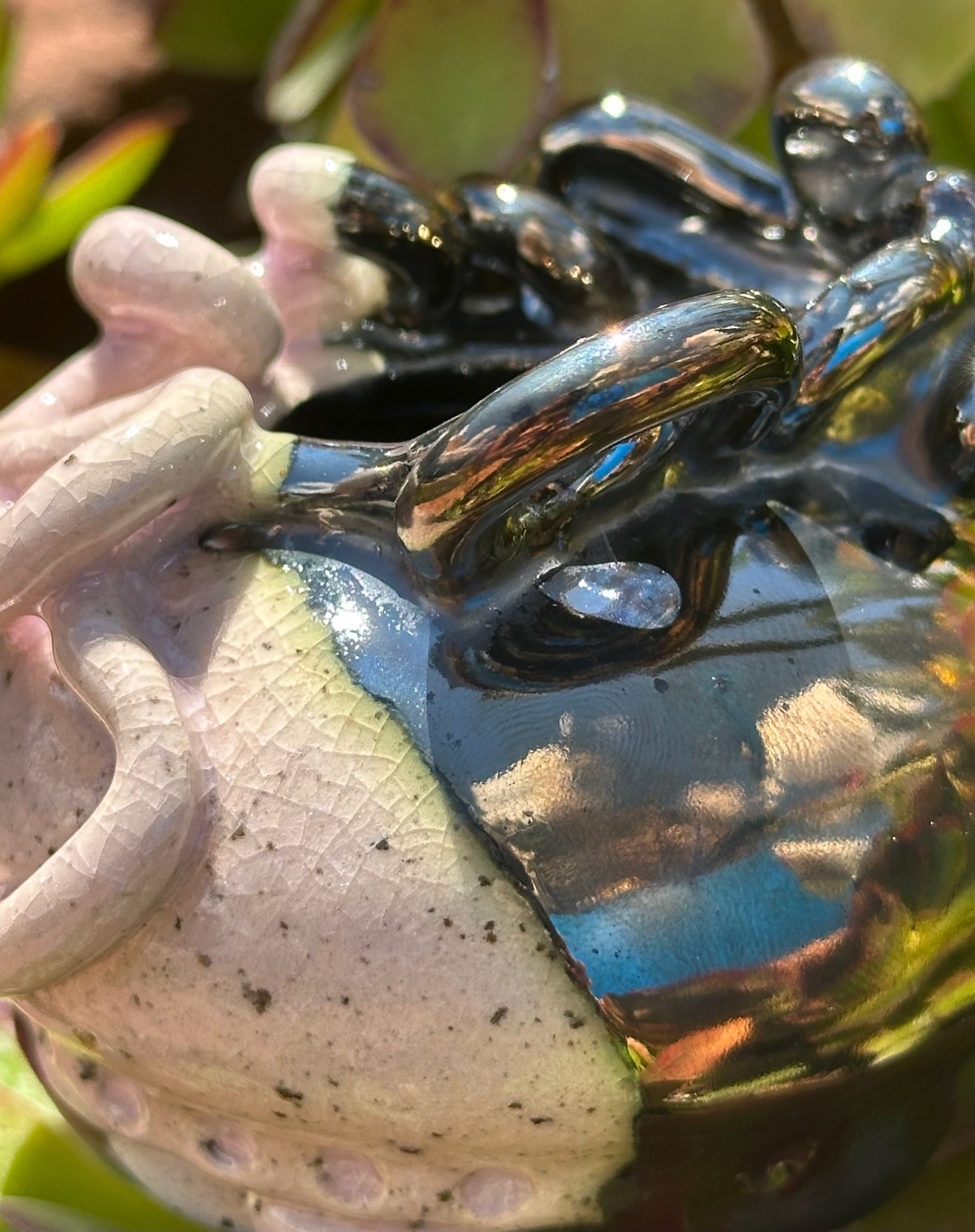 Come into the Light: Wheel Thrown, Hand-Painted Ceramic Bowl