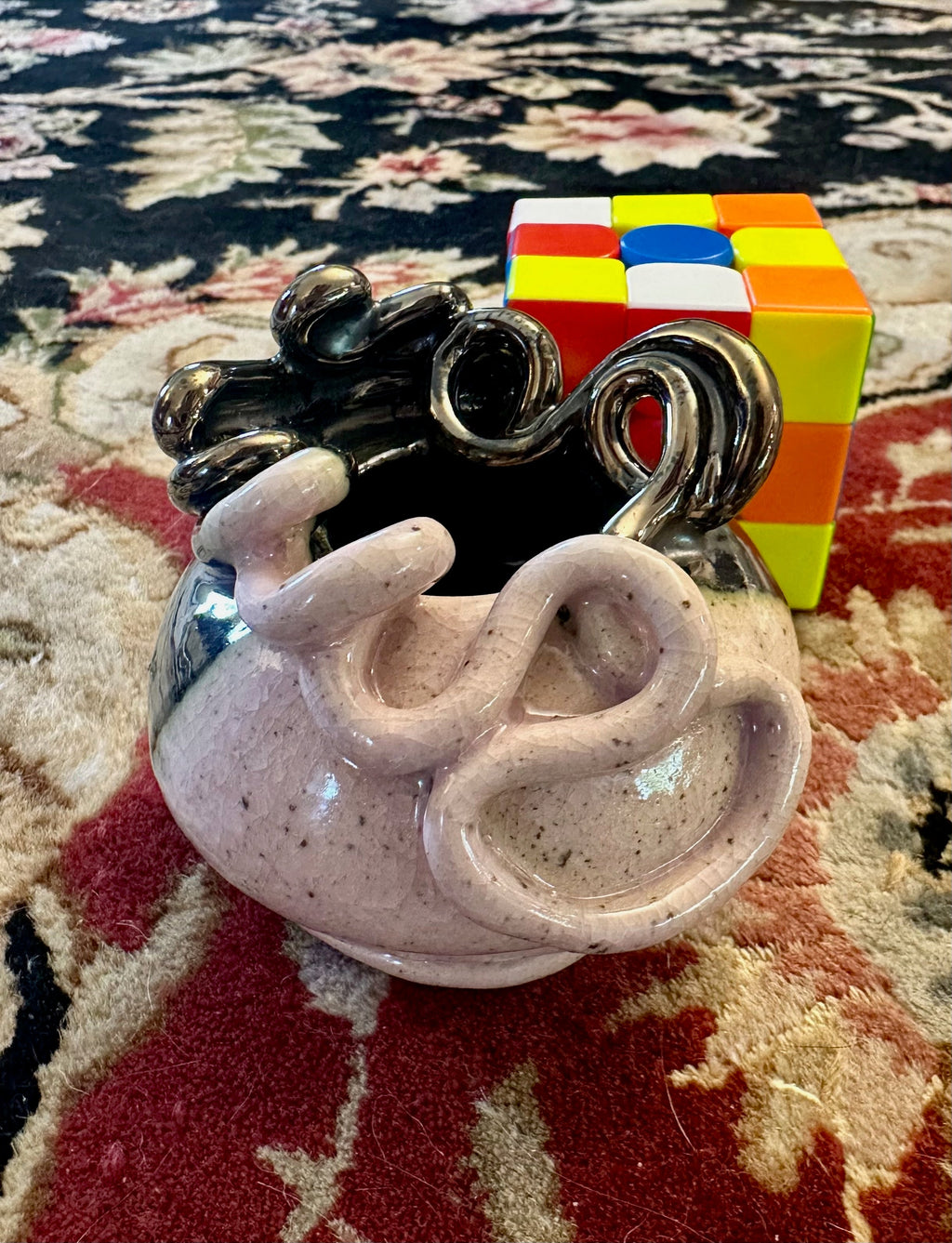 Come into the Light: Wheel Thrown, Hand-Painted Ceramic Bowl
