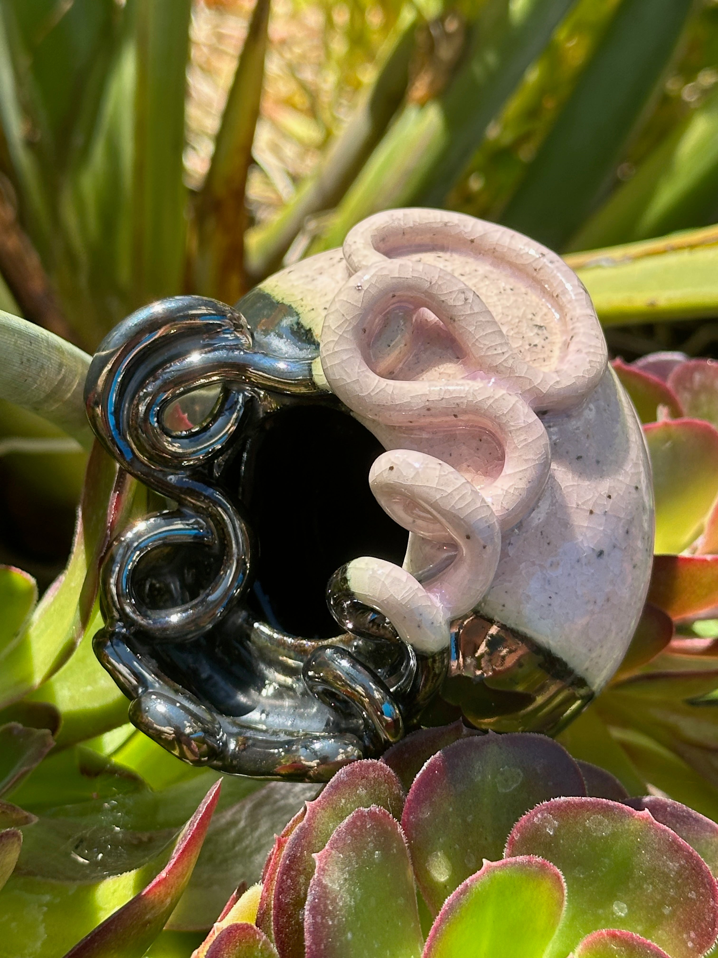 Come into the Light: Wheel Thrown, Hand-Painted Ceramic Bowl