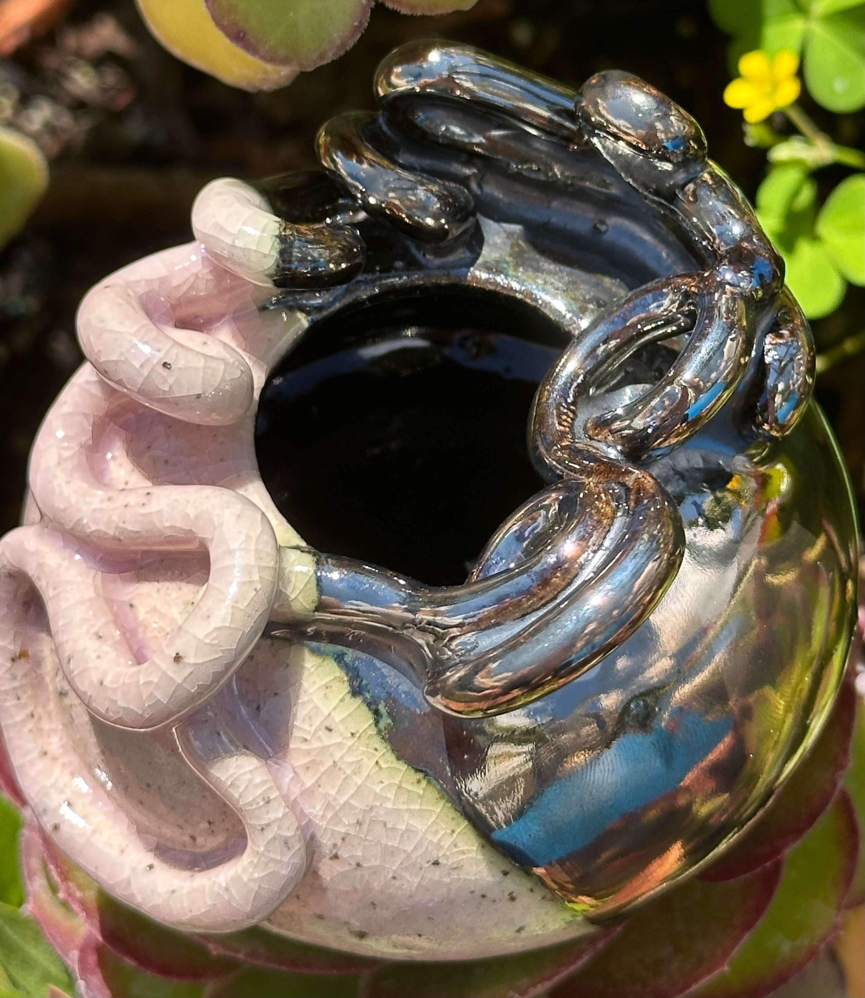 Come into the Light: Wheel Thrown, Hand-Painted Ceramic Bowl