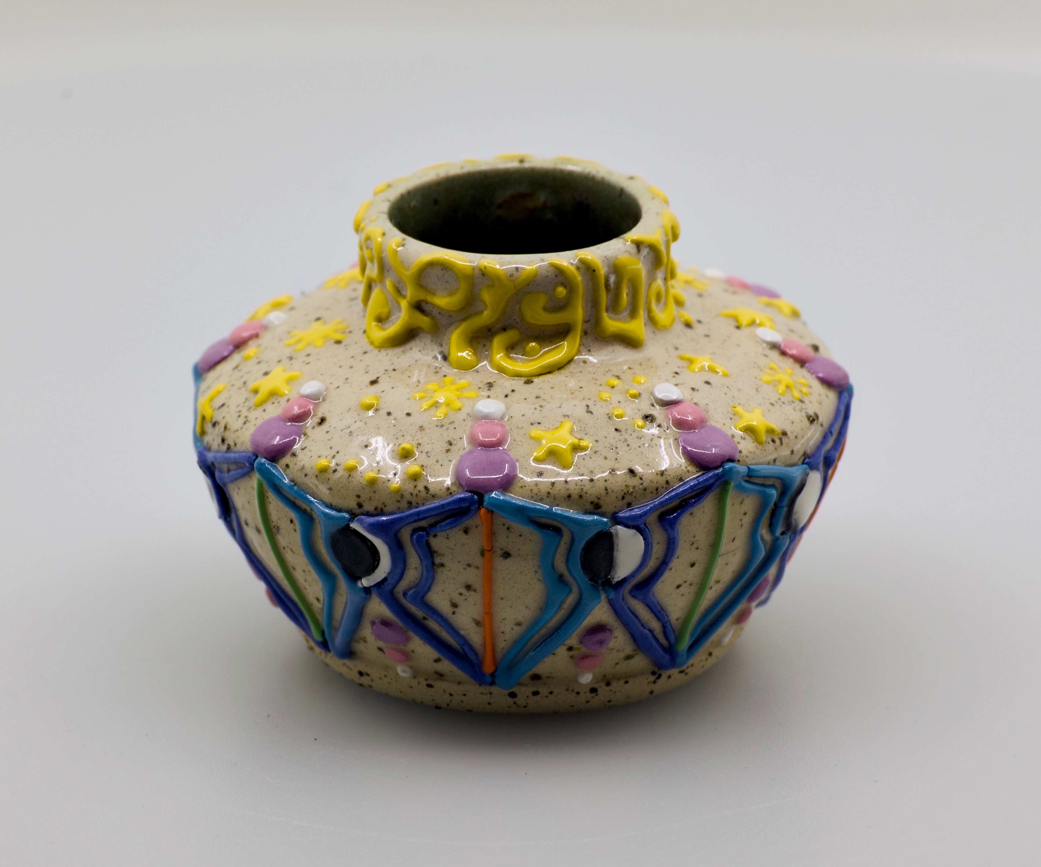 Phases: Wheel Thrown, Hand-Painted Ceramic Bowl