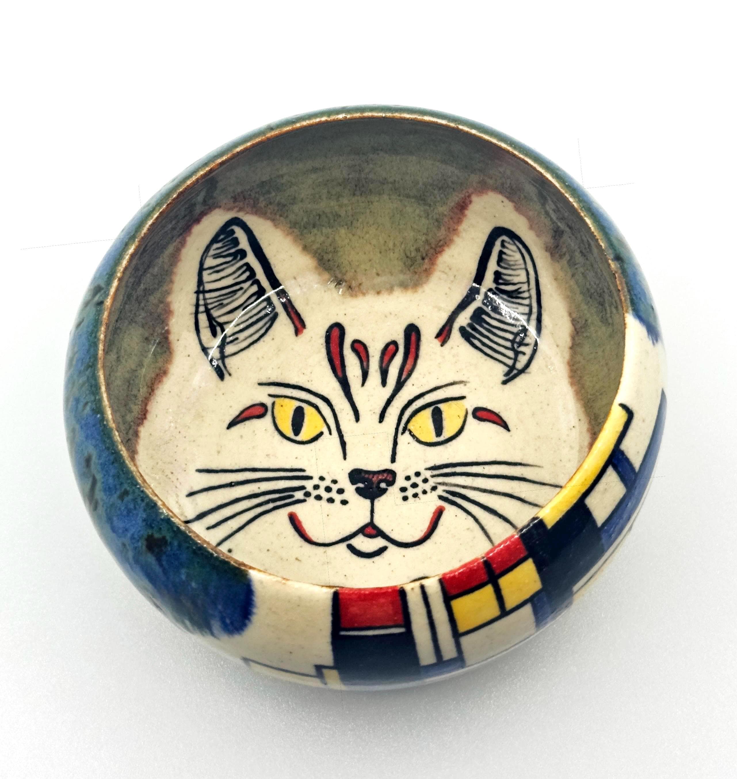 Mischief and Mondrian: Wheel Thrown Ceramic Bowl