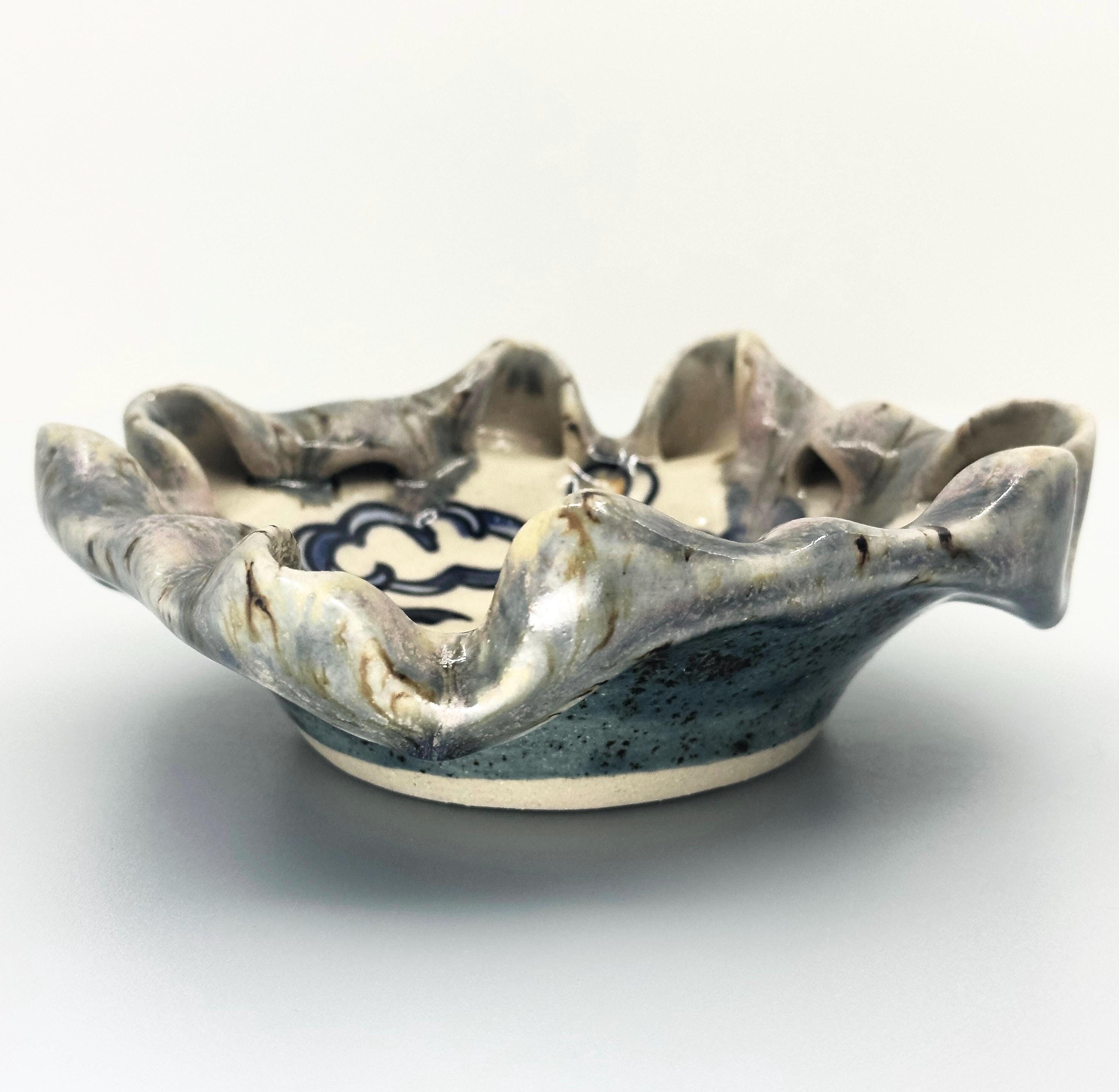 Bats! Bowl: Wheel Thrown Ceramic Art - Spooky Halloween Decor