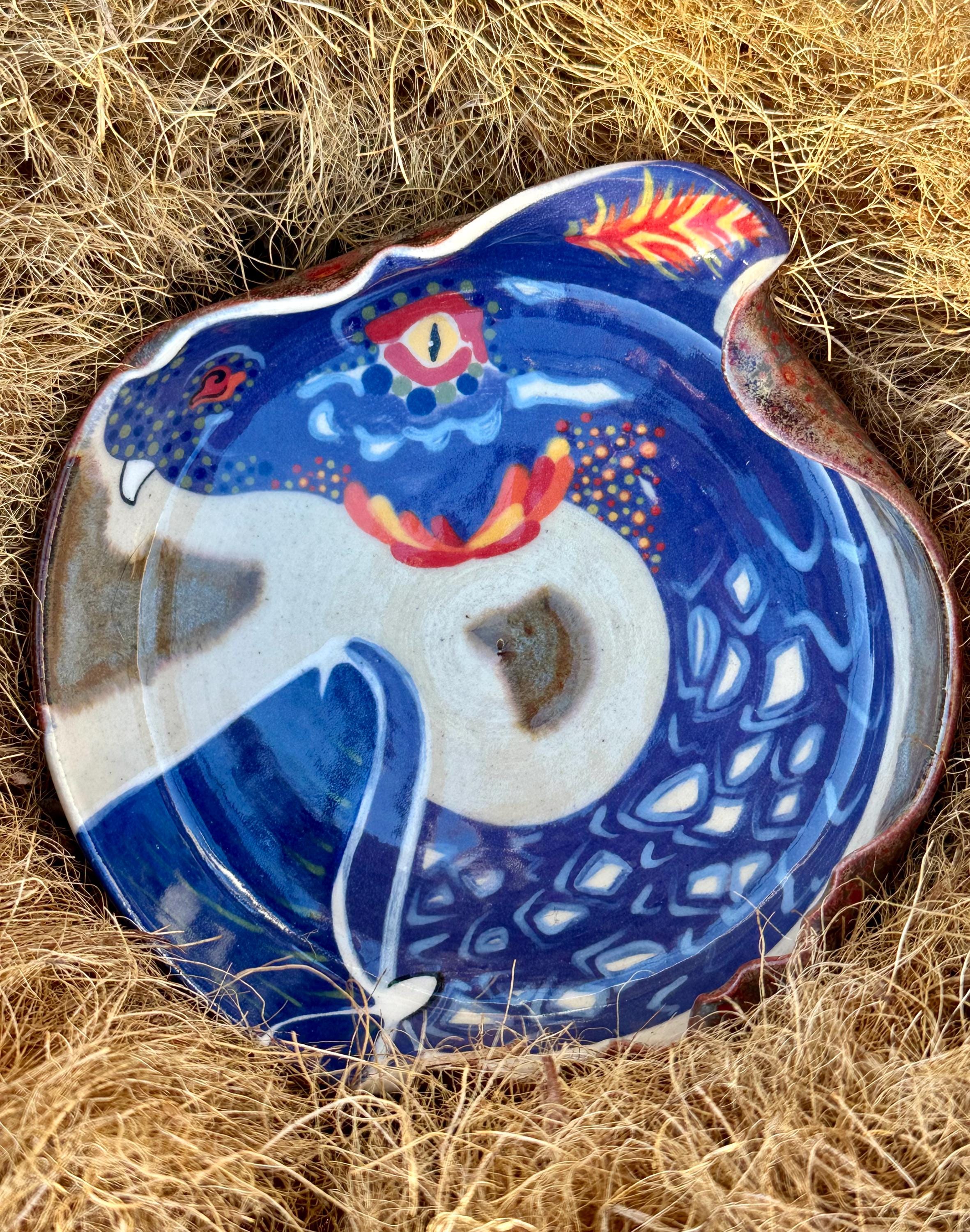 Dragon's Den: Wheel Thrown, Hand-Painted Ceramic Bowl