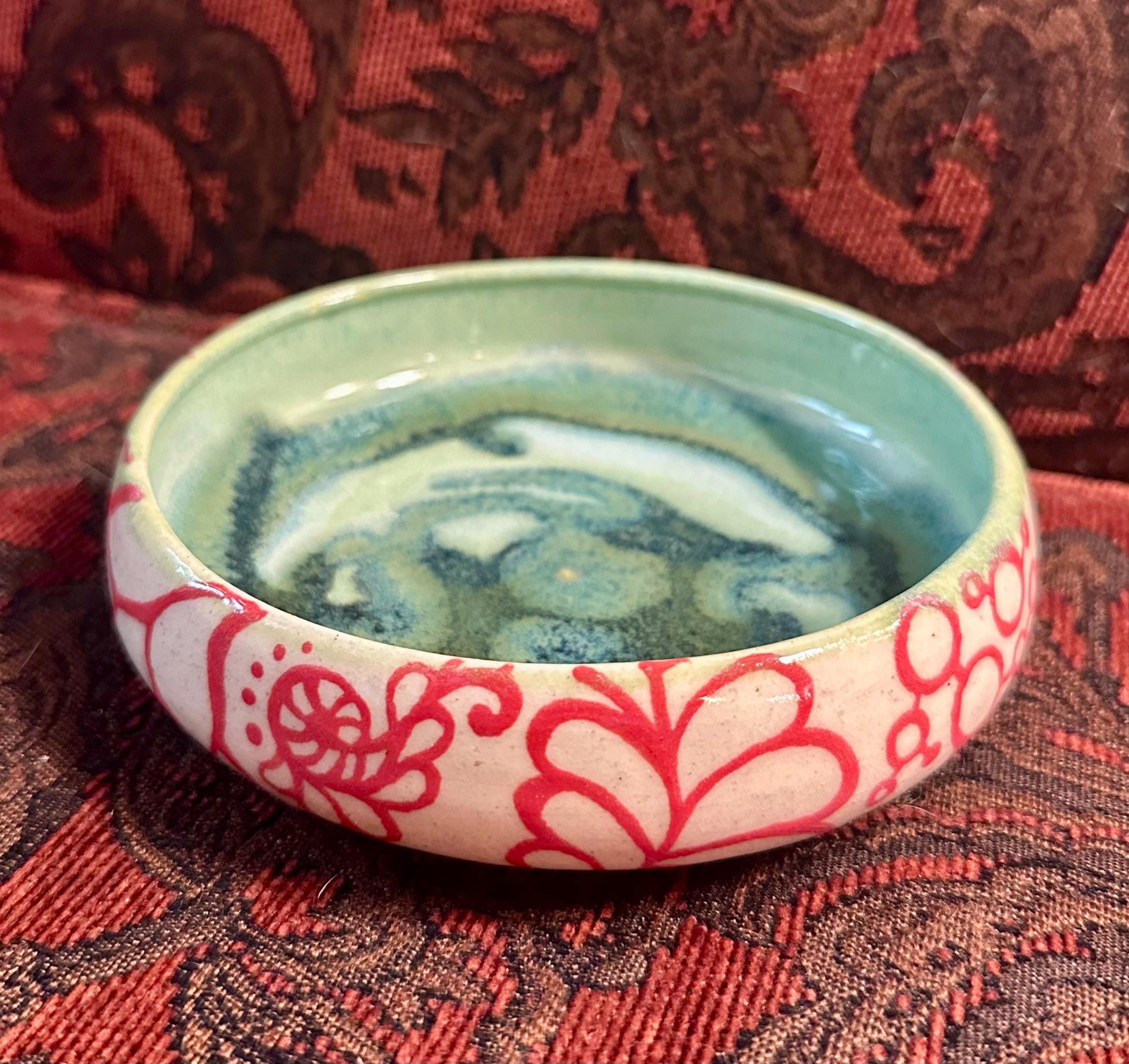 Perfect Paisley: Wheel Thrown, Hand-Painted Ceramic Bowl