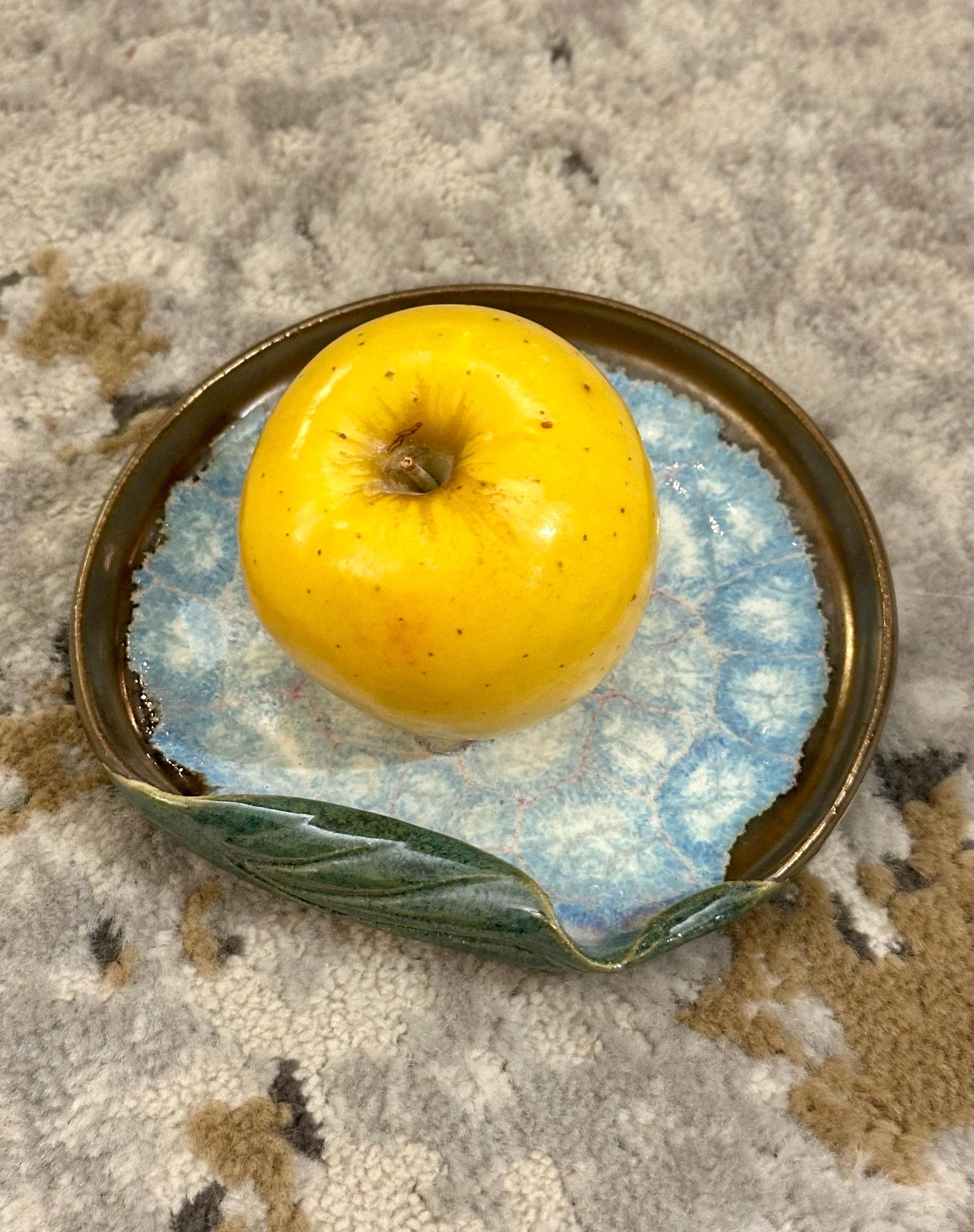 Leafy: Wheel Thrown, Hand-Painted Ceramic Bowl