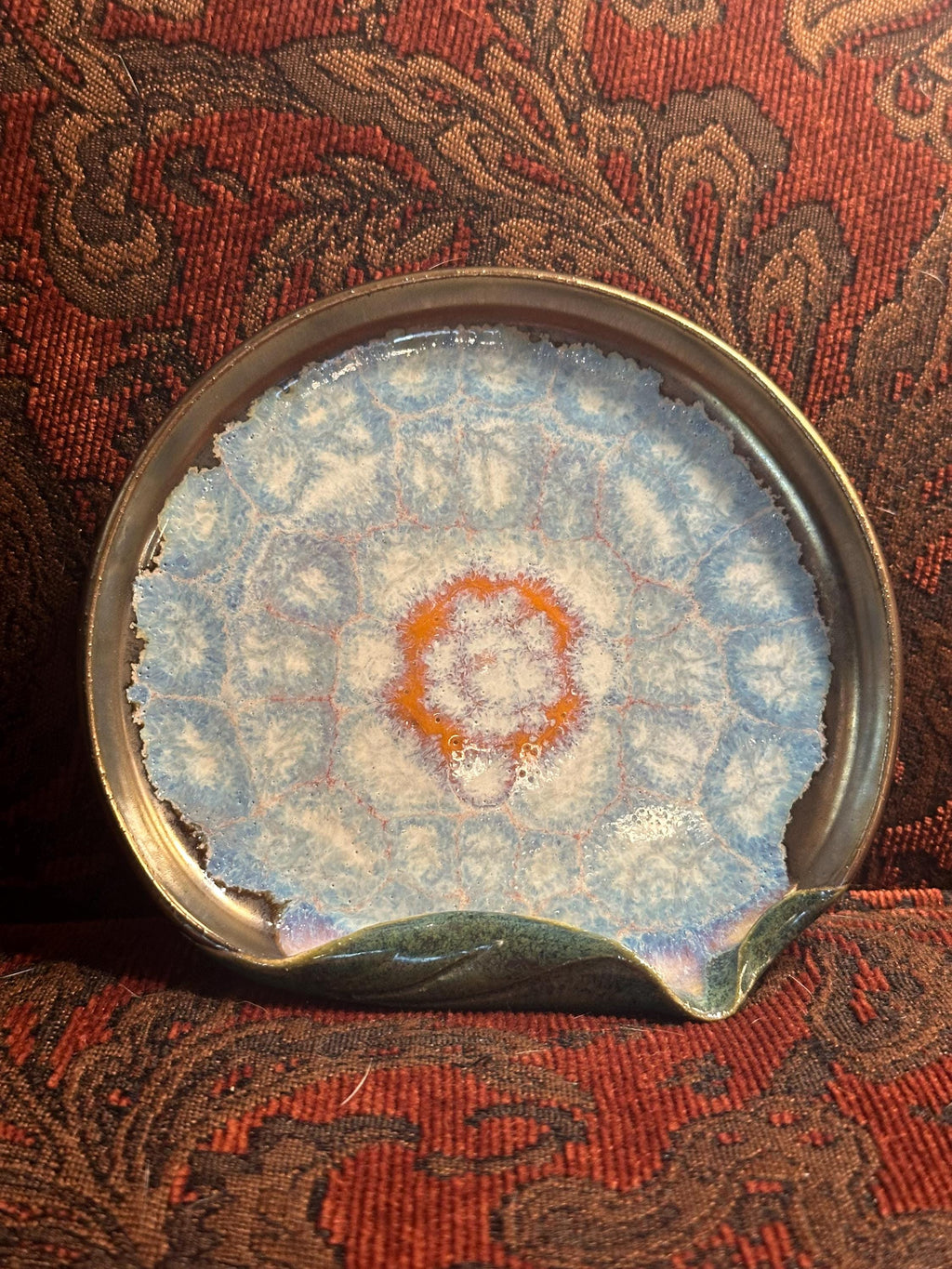 Leafy: Wheel Thrown, Hand-Painted Ceramic Bowl