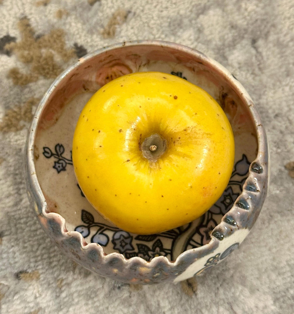 Lily of the Valley: Wheel Thrown, Hand-Painted Ceramic Bowl