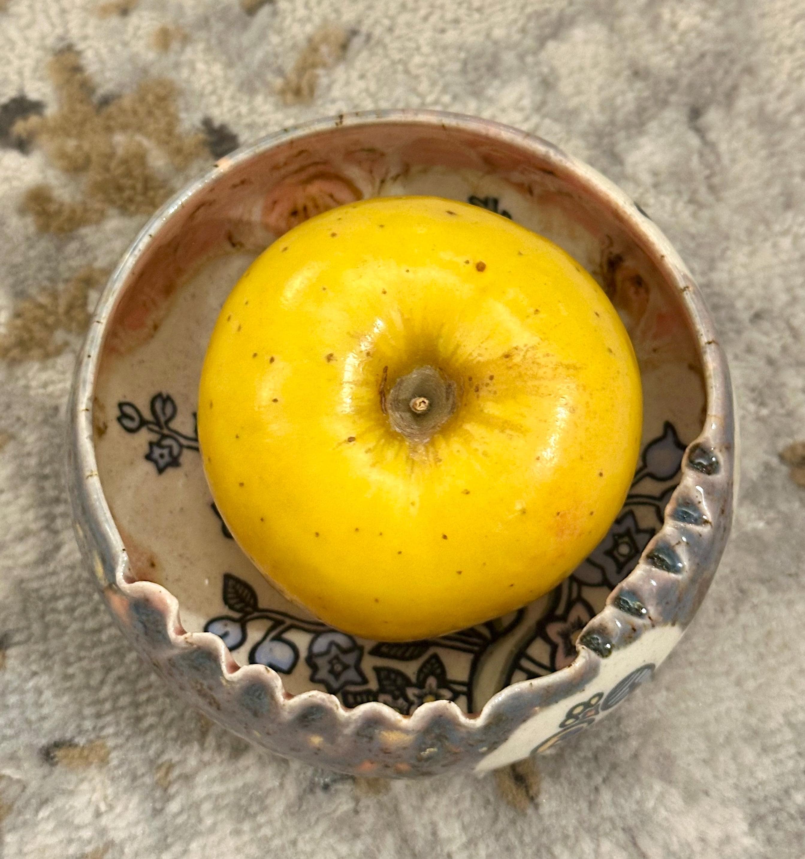 Lily of the Valley: Wheel Thrown, Hand-Painted Ceramic Bowl