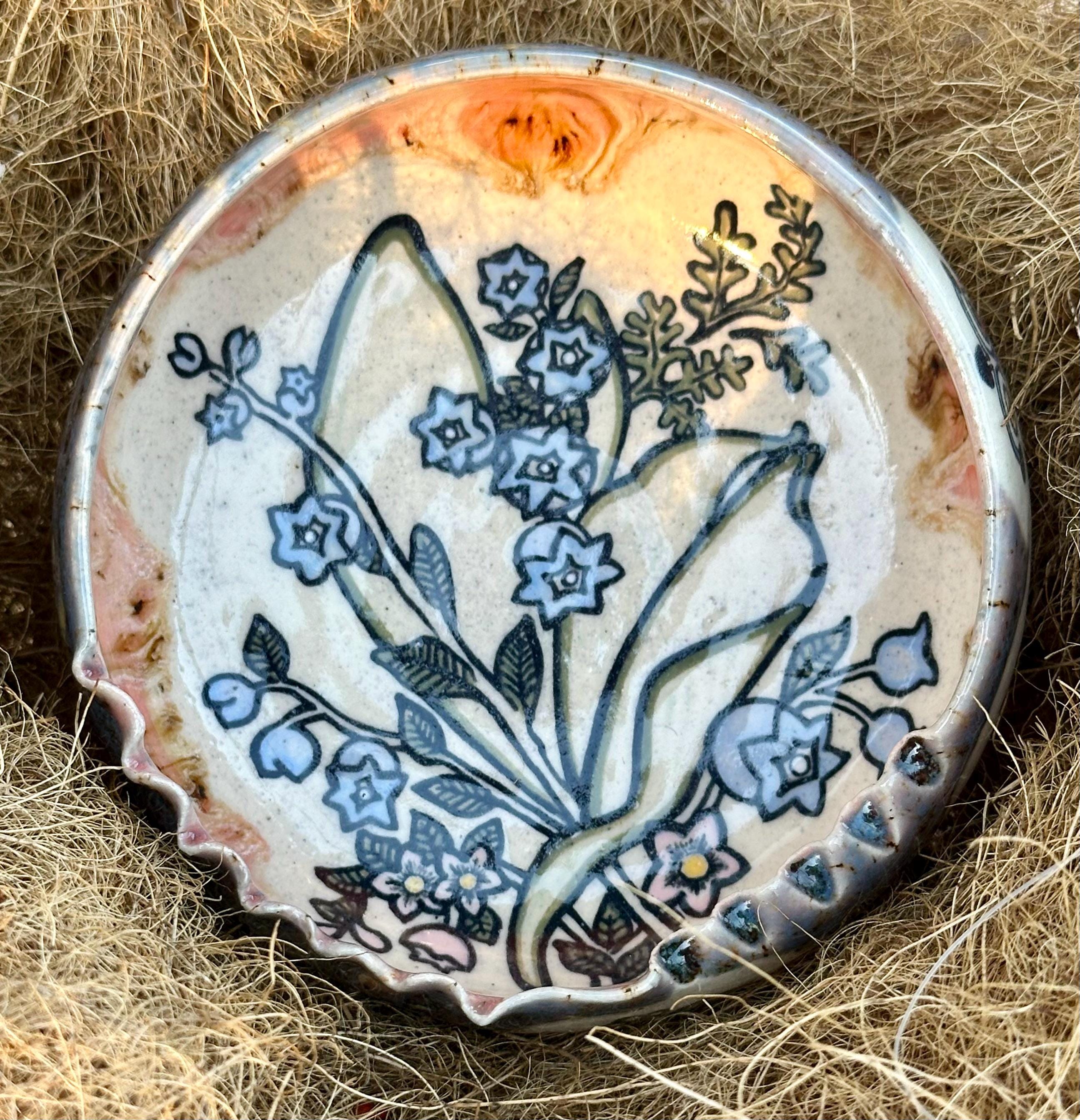 Lily of the Valley: Wheel Thrown, Hand-Painted Ceramic Bowl