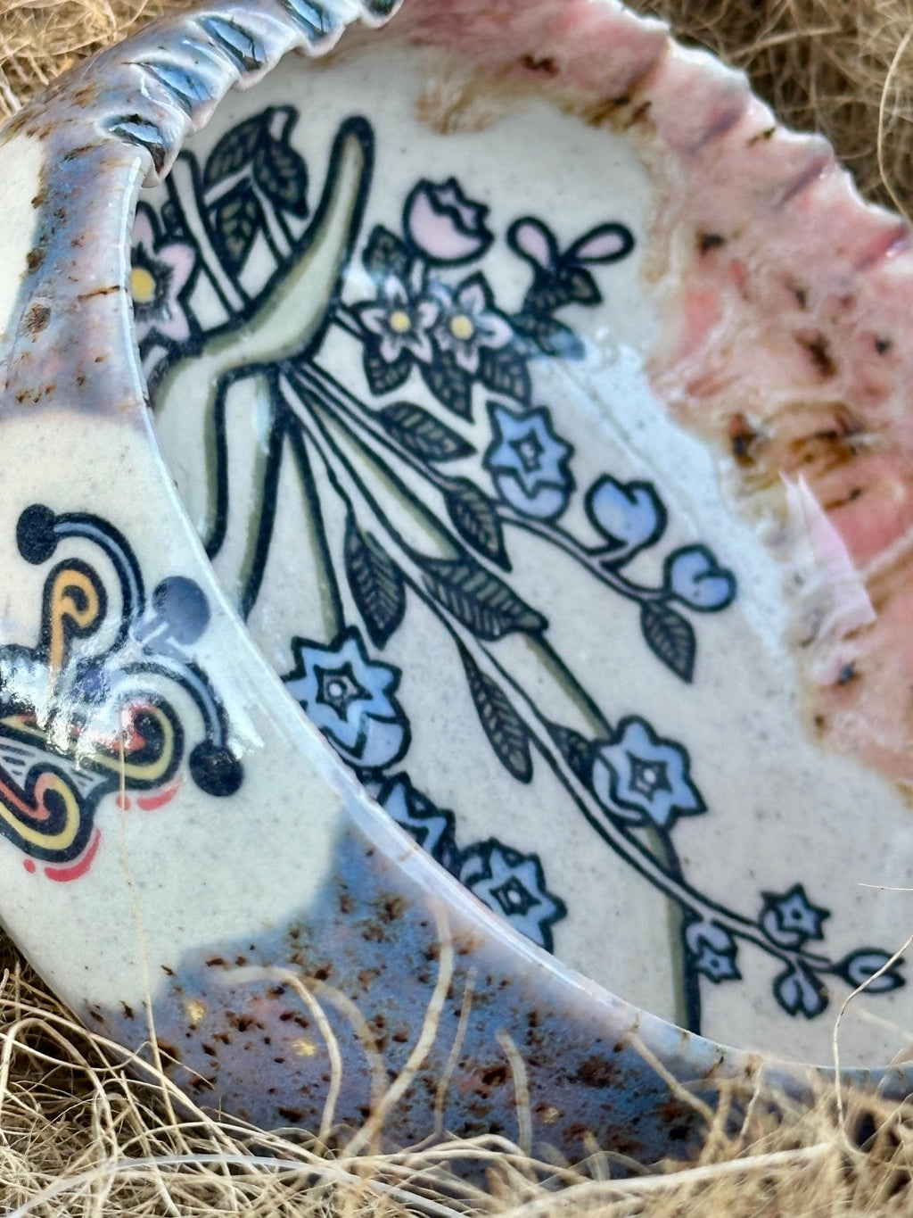 Lily of the Valley: Wheel Thrown, Hand-Painted Ceramic Bowl