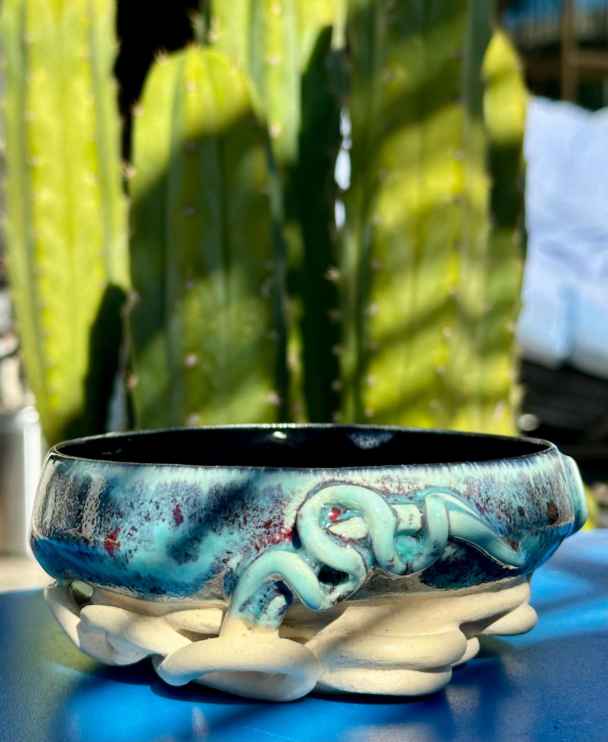 The Reflecting Pool: Wheel Thrown, Hand-Painted Ceramic Bowl