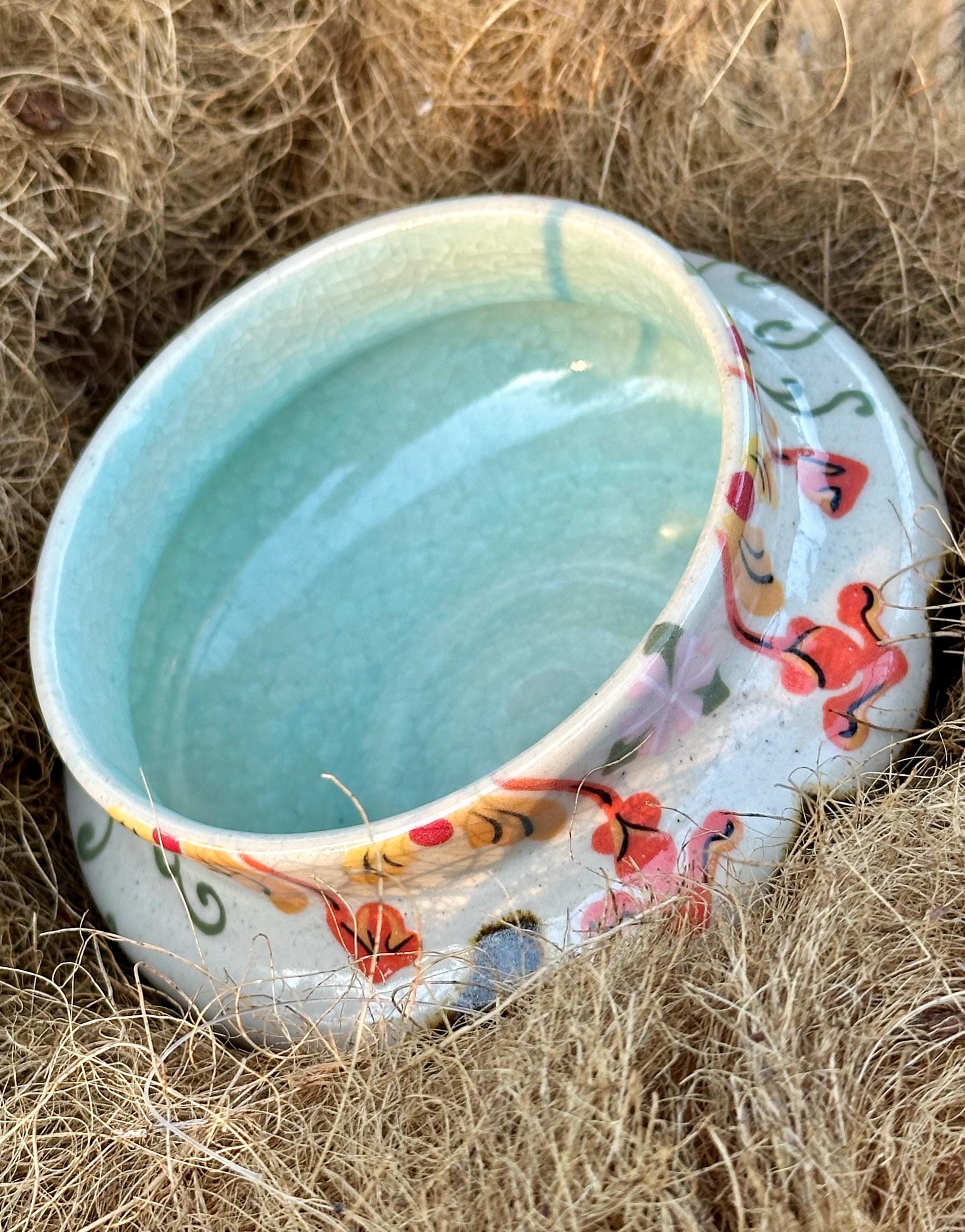 Flower Bower: Wheel Thrown, Hand-Painted Ceramic Bowl