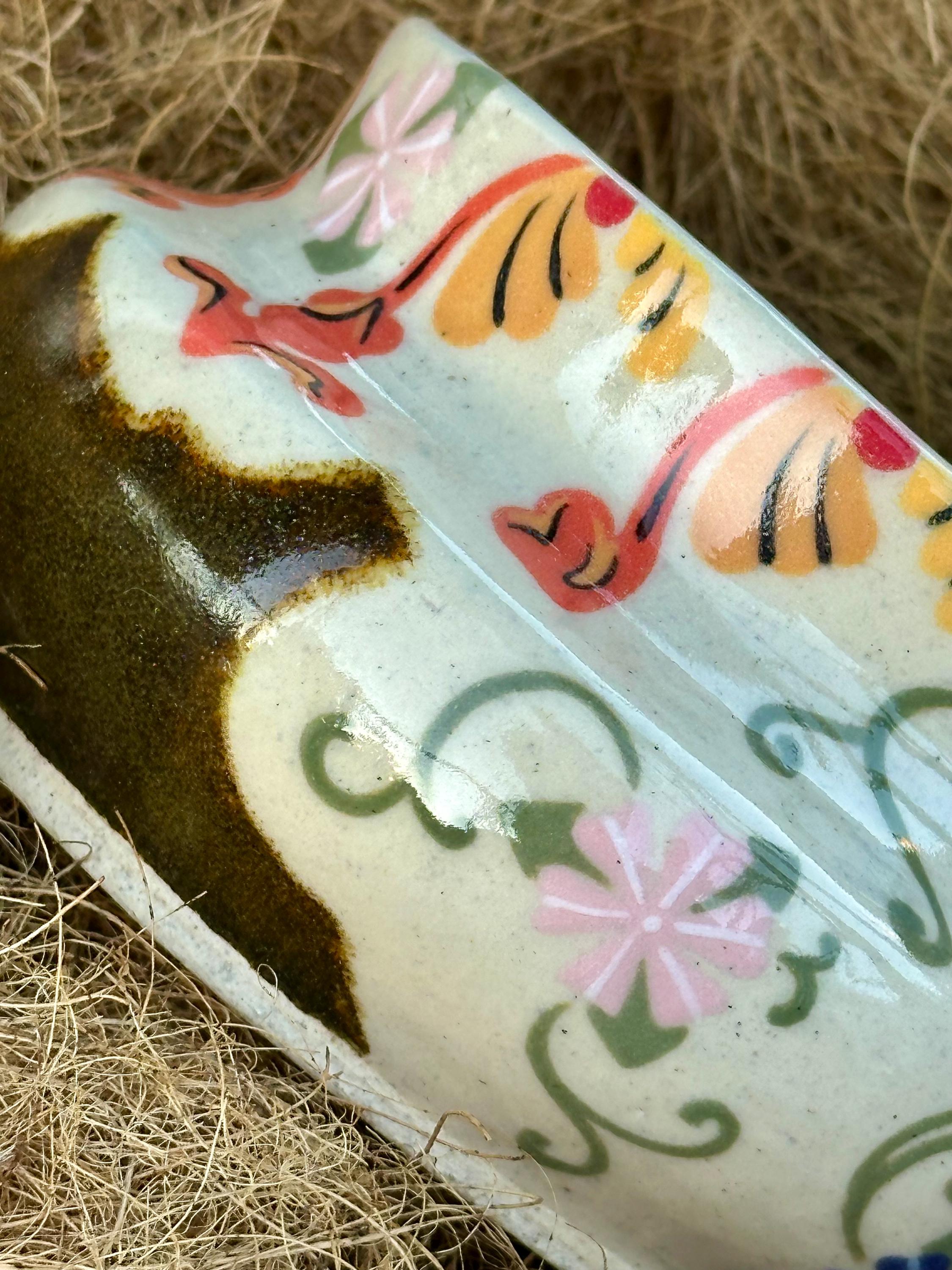 Flower Bower: Wheel Thrown, Hand-Painted Ceramic Bowl