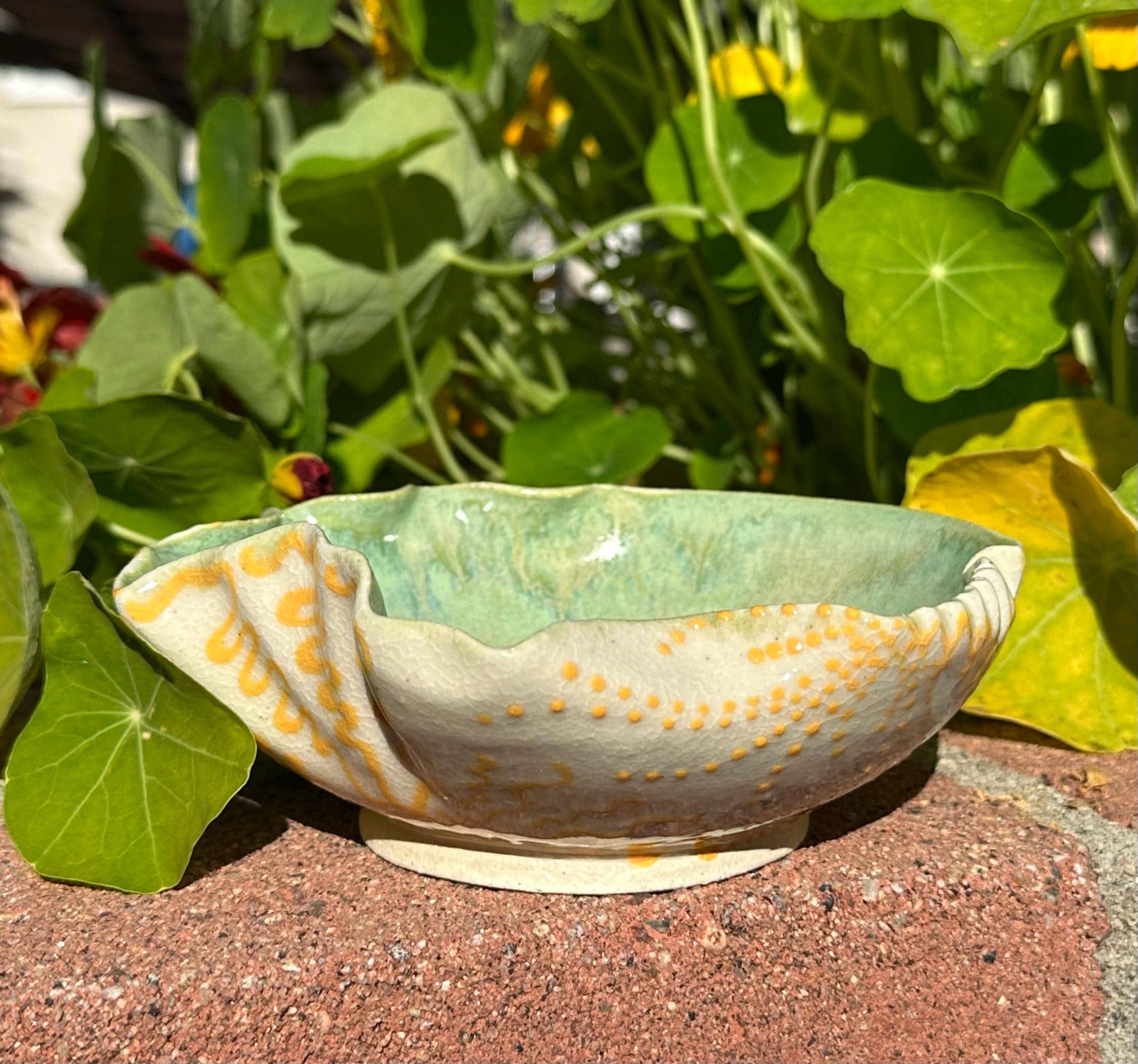 Overwhelmingly Yellow: Wheel Thrown, Hand-Painted Ceramic Bowl