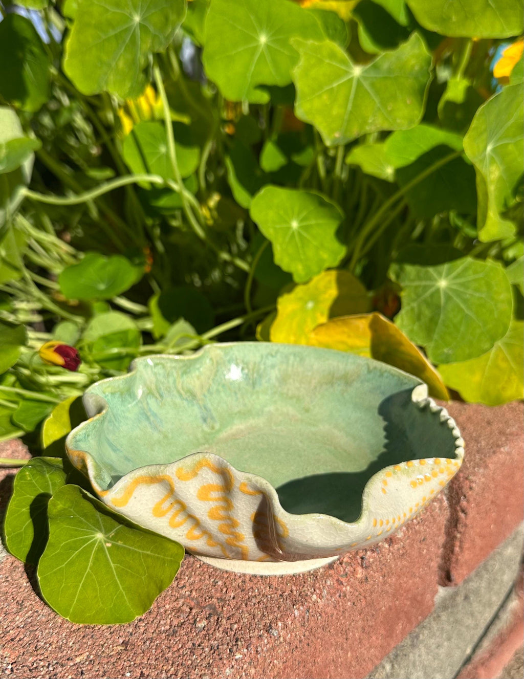 Overwhelmingly Yellow: Wheel Thrown, Hand-Painted Ceramic Bowl