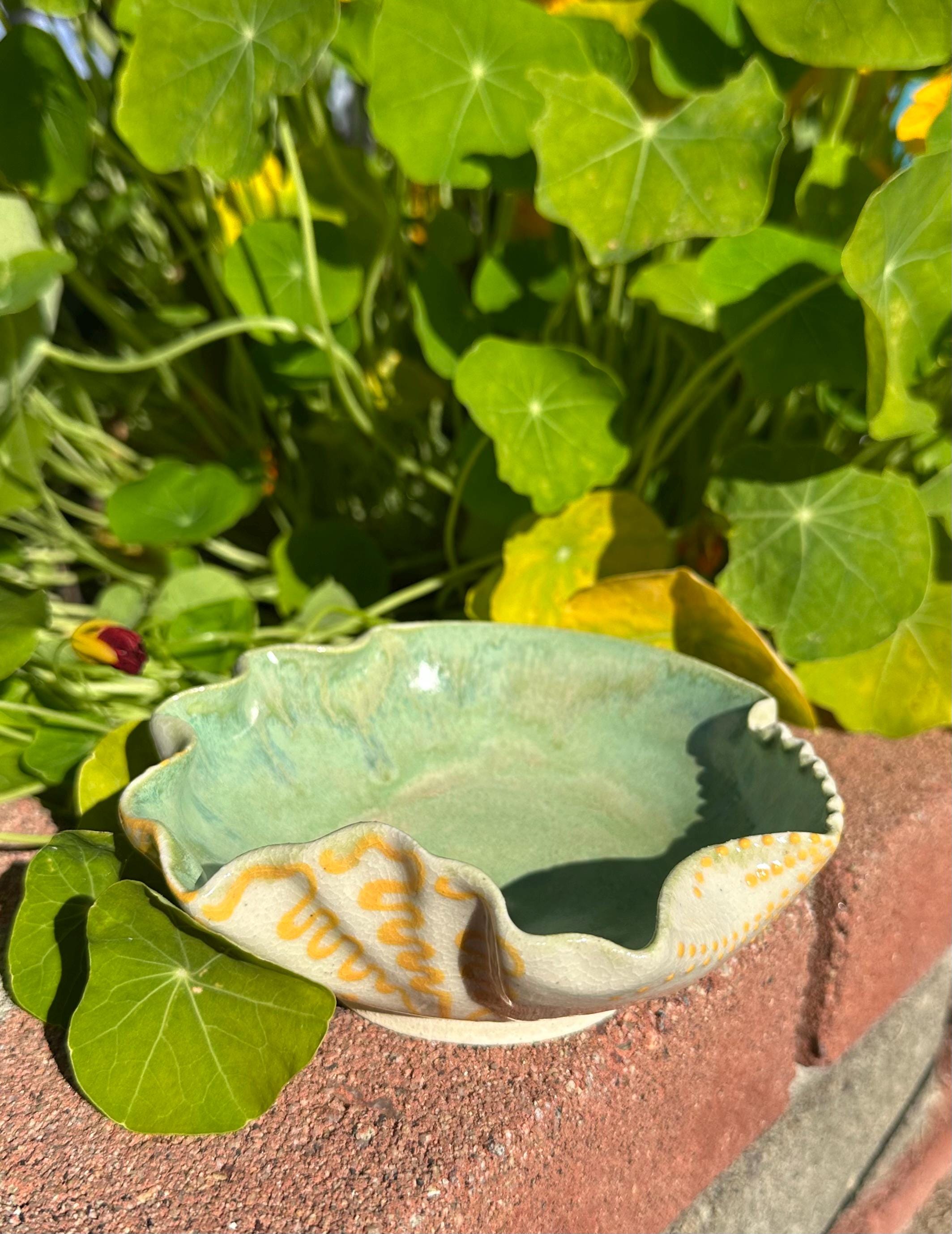 Overwhelmingly Yellow: Wheel Thrown, Hand-Painted Ceramic Bowl
