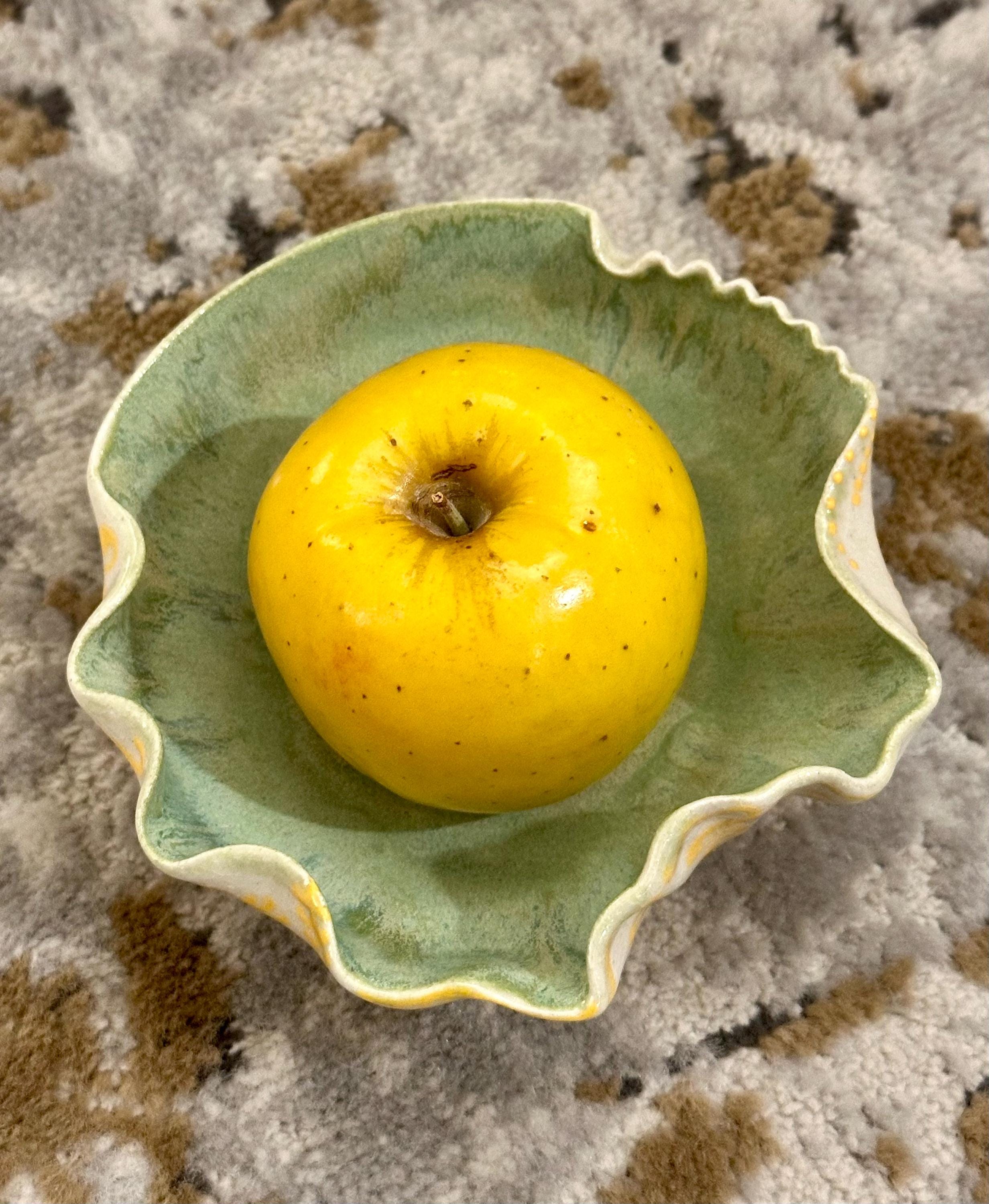 Overwhelmingly Yellow: Wheel Thrown, Hand-Painted Ceramic Bowl