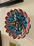 Petals and Pearls- multimedia ceramic art piece