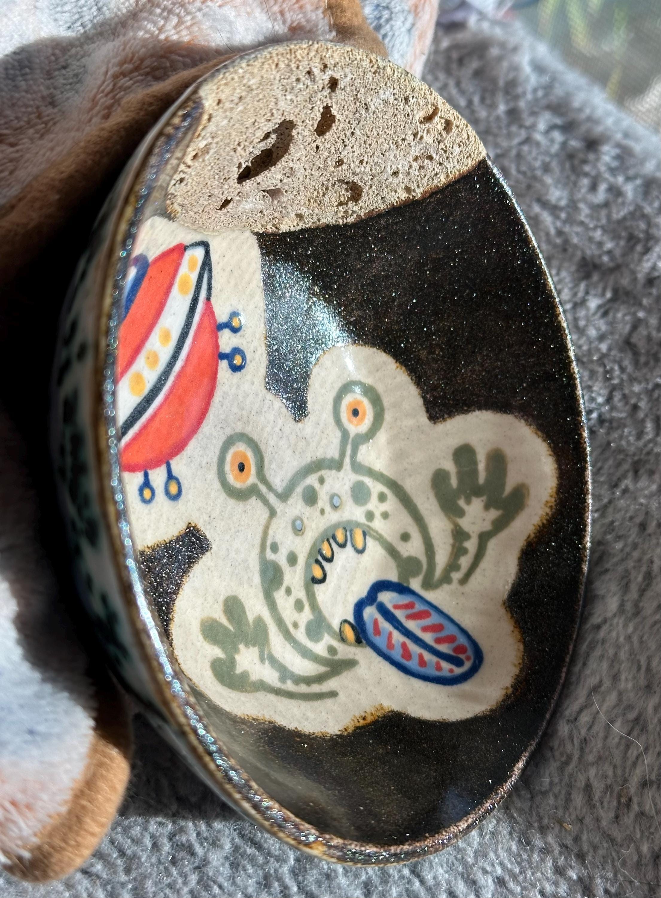 Invasion!- multimedia ceramic art piece