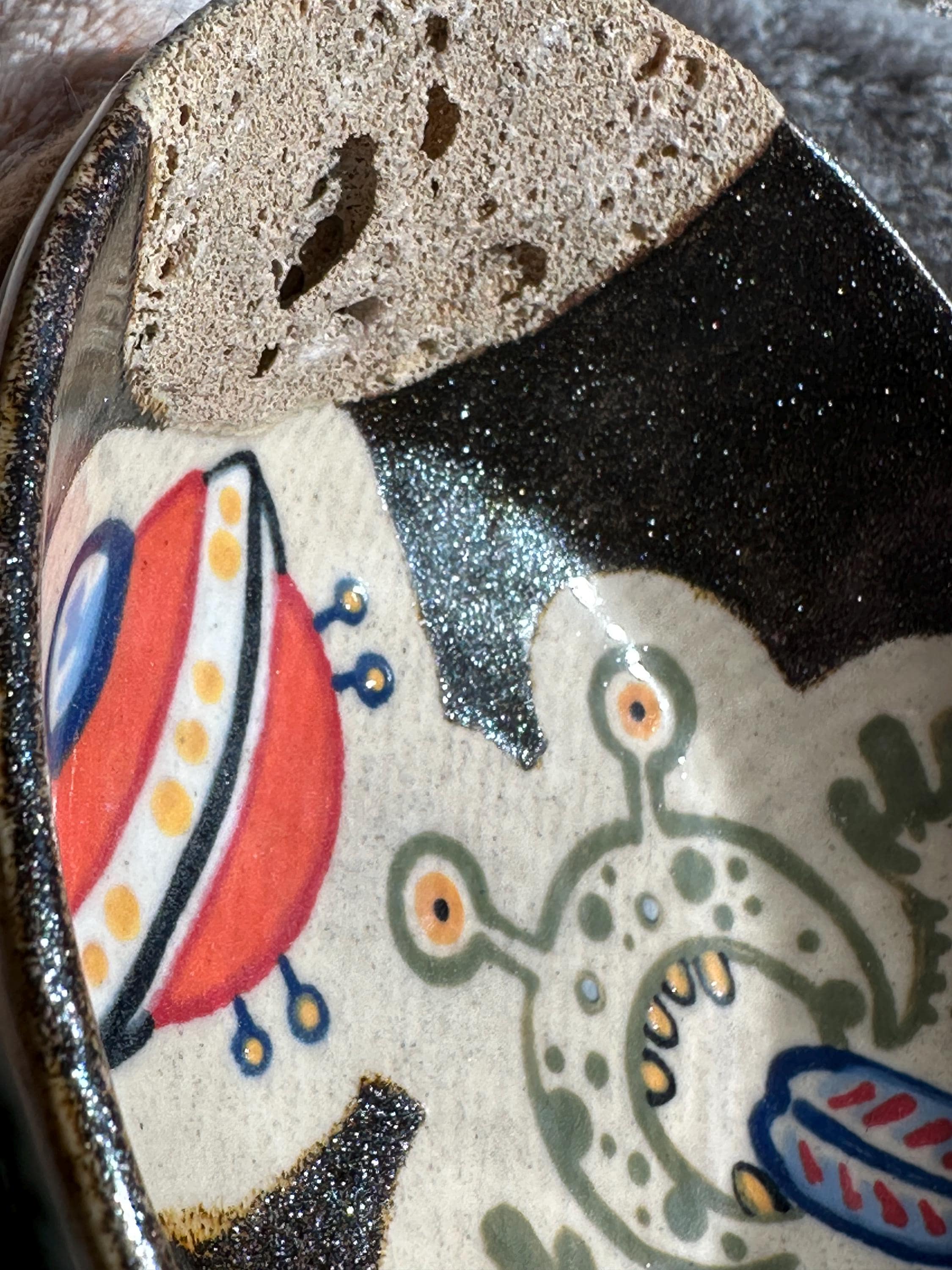 Invasion!- multimedia ceramic art piece