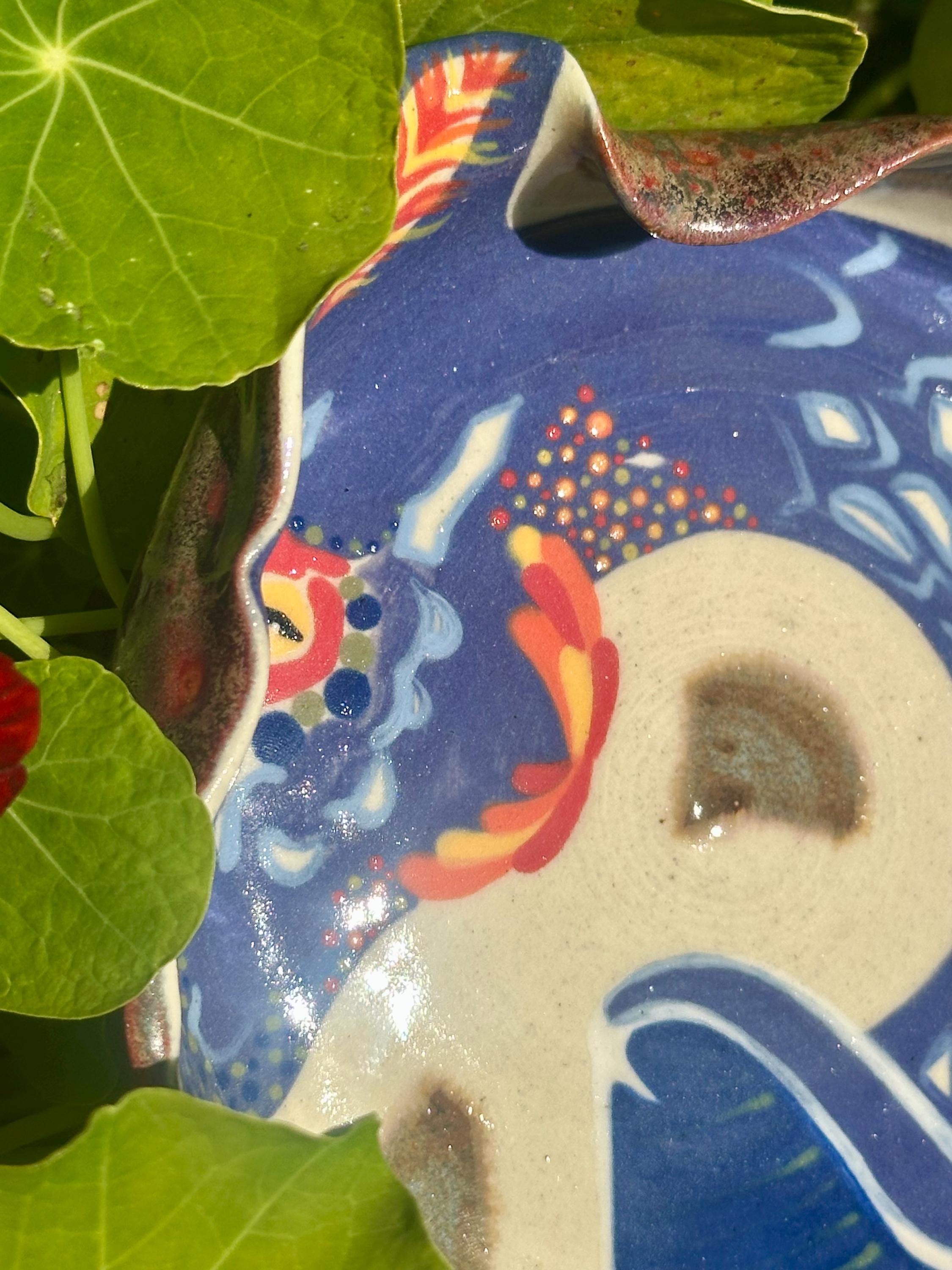 Dragon's Den: Wheel Thrown, Hand-Painted Ceramic Bowl