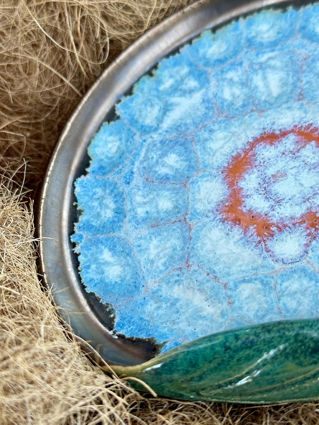 Leafy: Wheel Thrown, Hand-Painted Ceramic Bowl