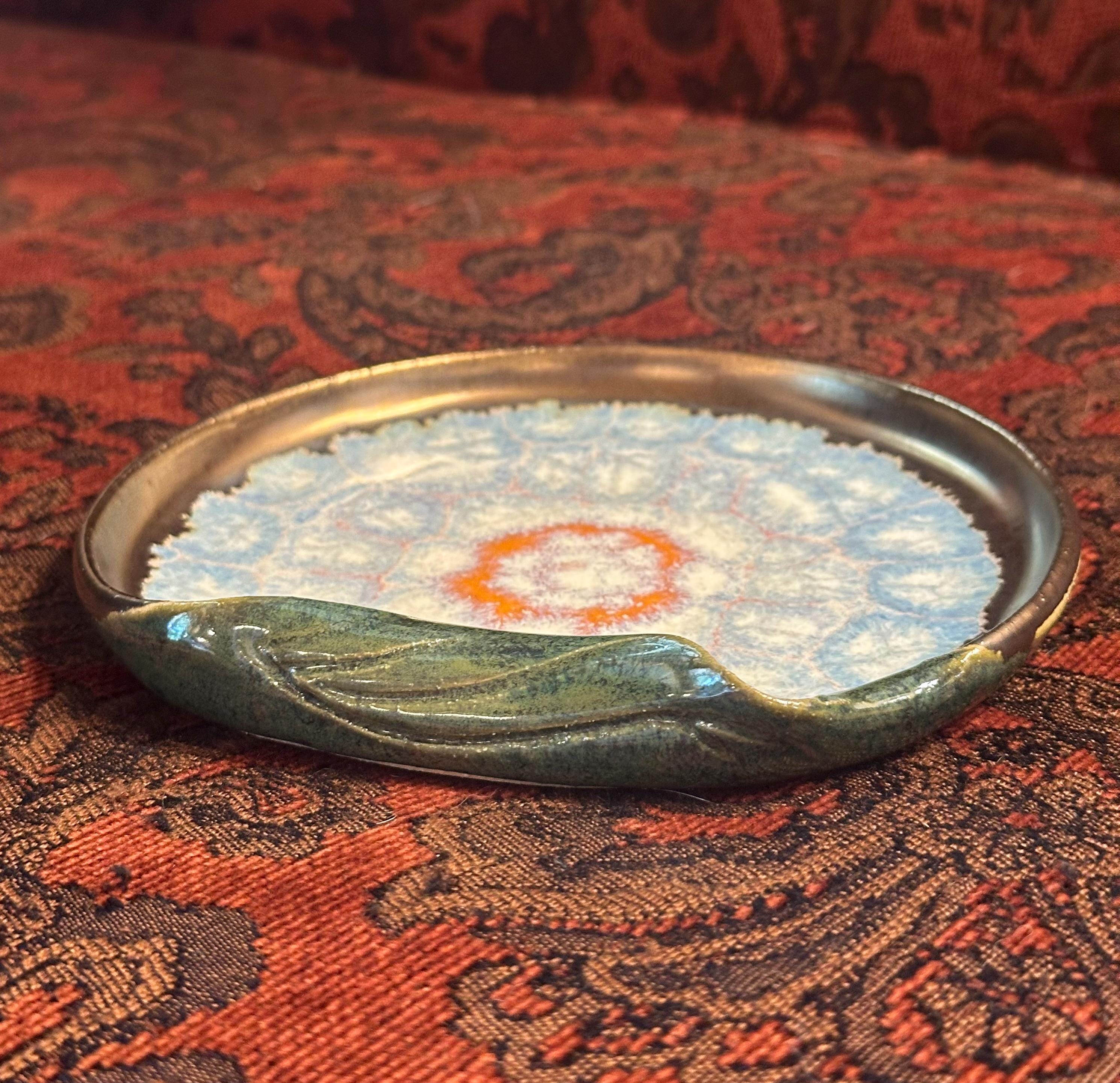 Leafy: Wheel Thrown, Hand-Painted Ceramic Bowl