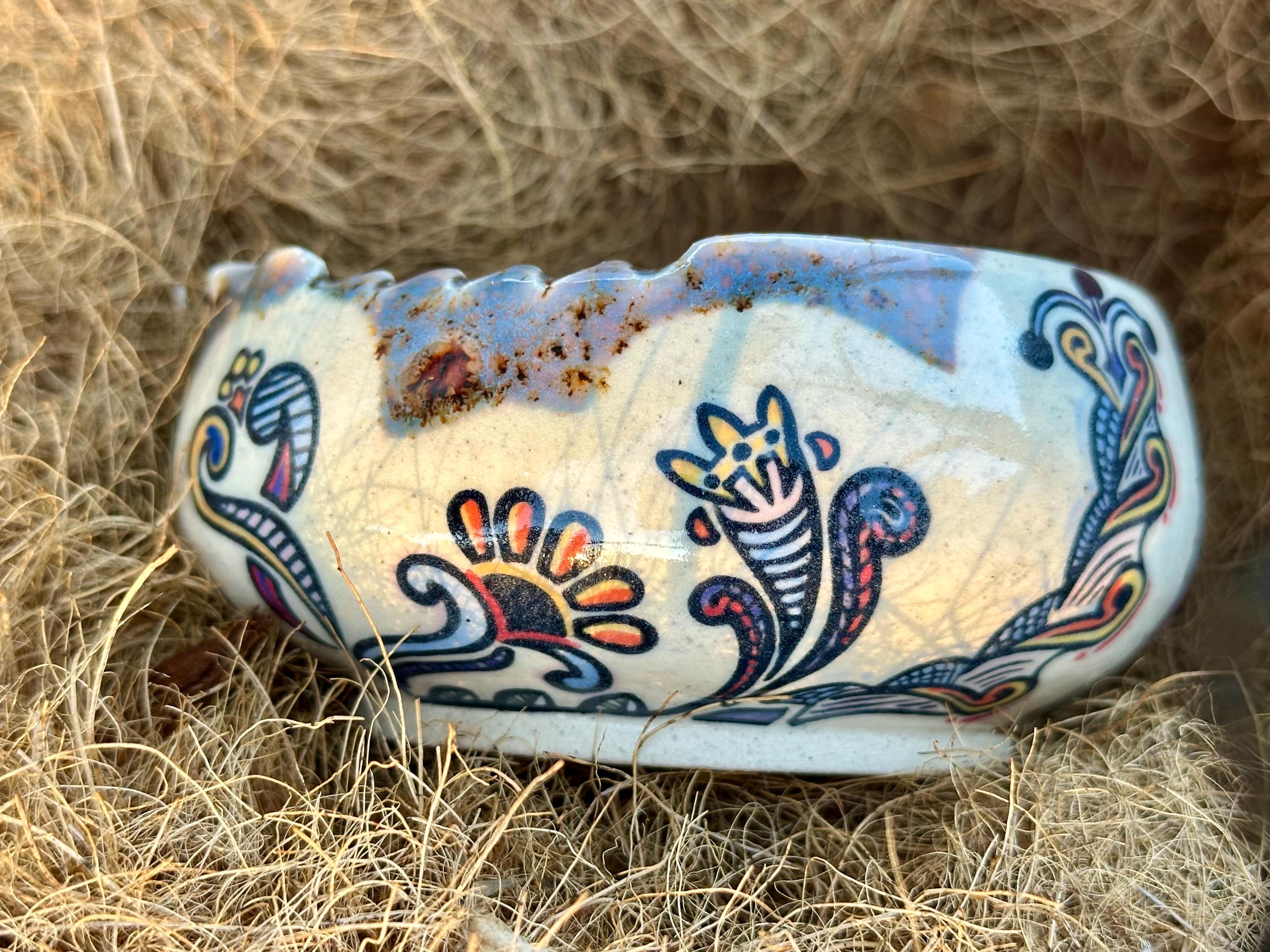 Lily of the Valley: Wheel Thrown, Hand-Painted Ceramic Bowl