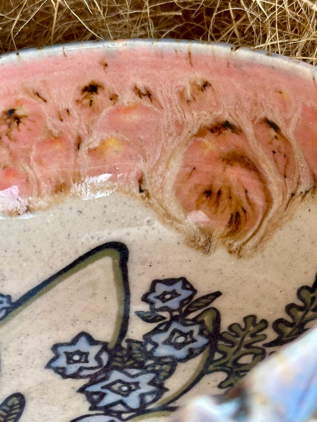 Lily of the Valley: Wheel Thrown, Hand-Painted Ceramic Bowl
