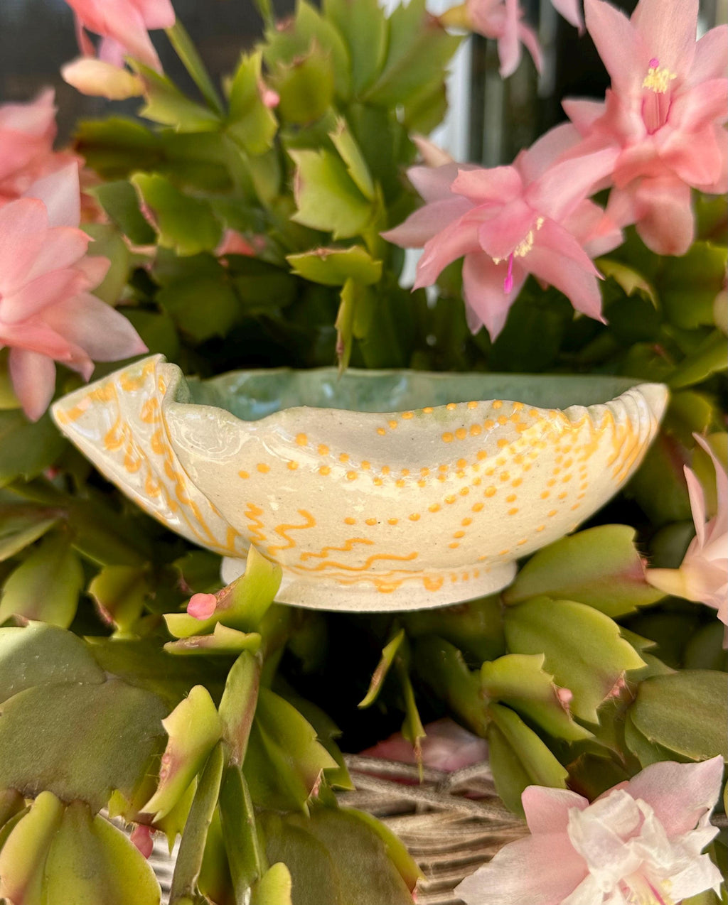 Overwhelmingly Yellow: Wheel Thrown, Hand-Painted Ceramic Bowl