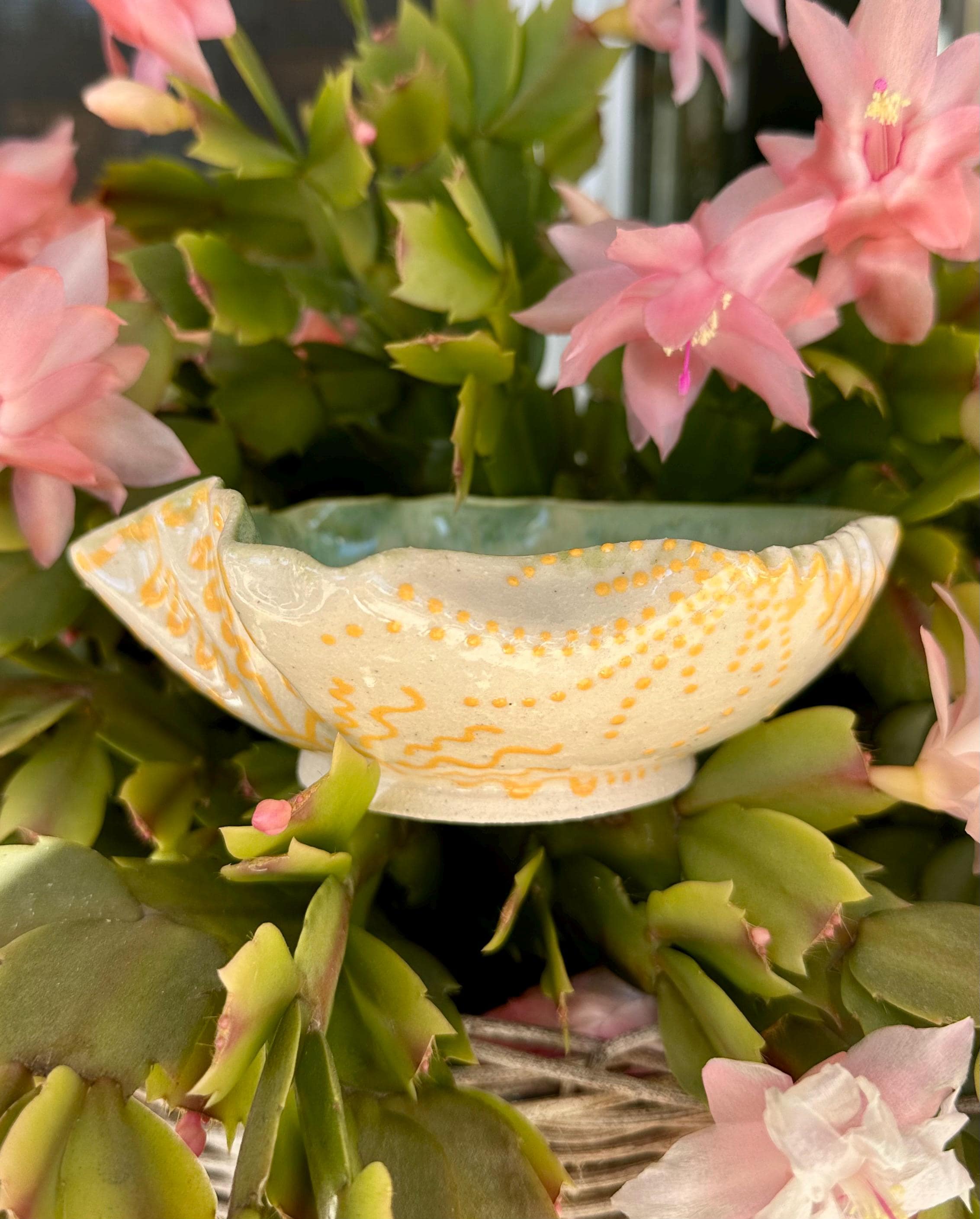 Overwhelmingly Yellow: Wheel Thrown, Hand-Painted Ceramic Bowl