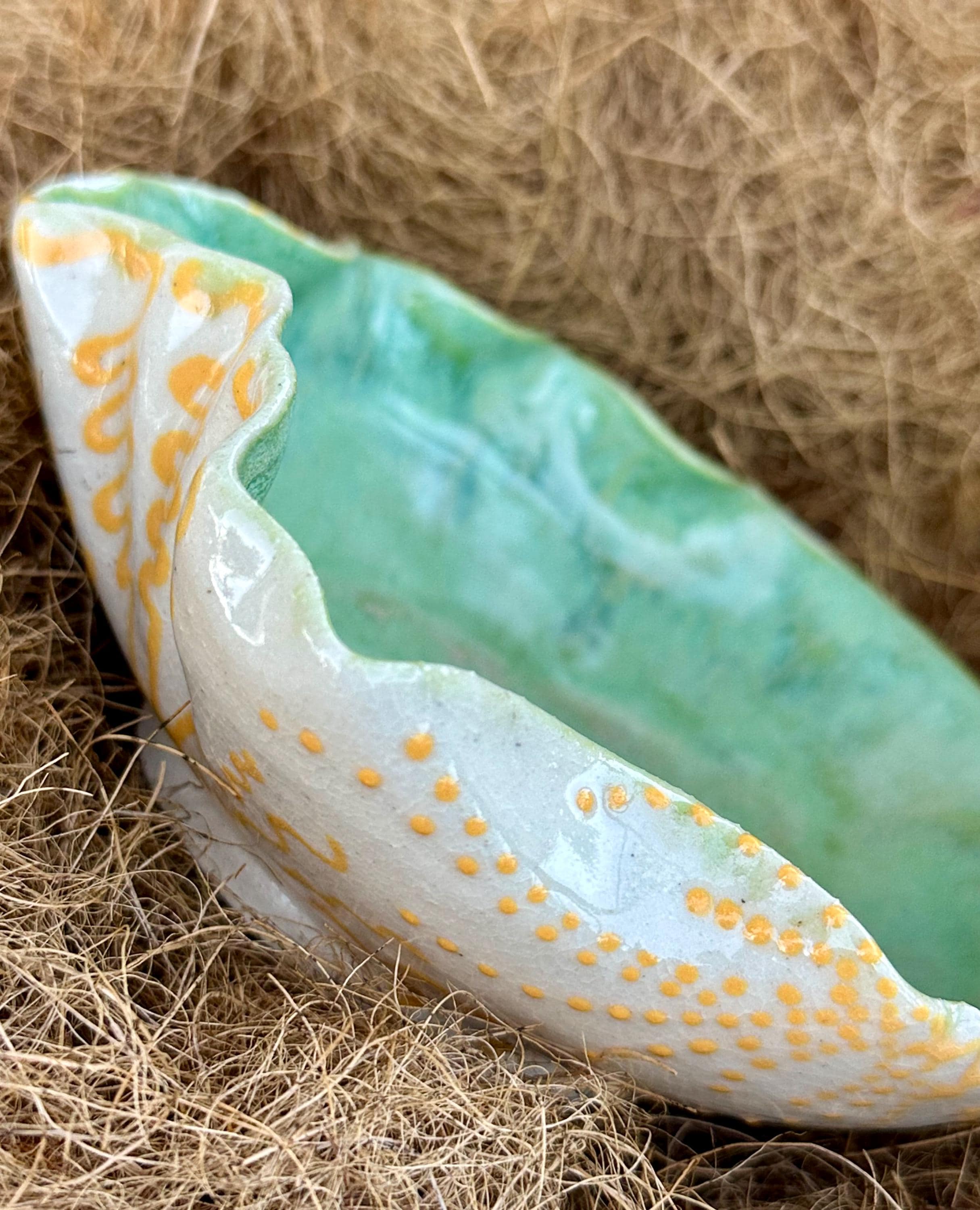 Overwhelmingly Yellow: Wheel Thrown, Hand-Painted Ceramic Bowl
