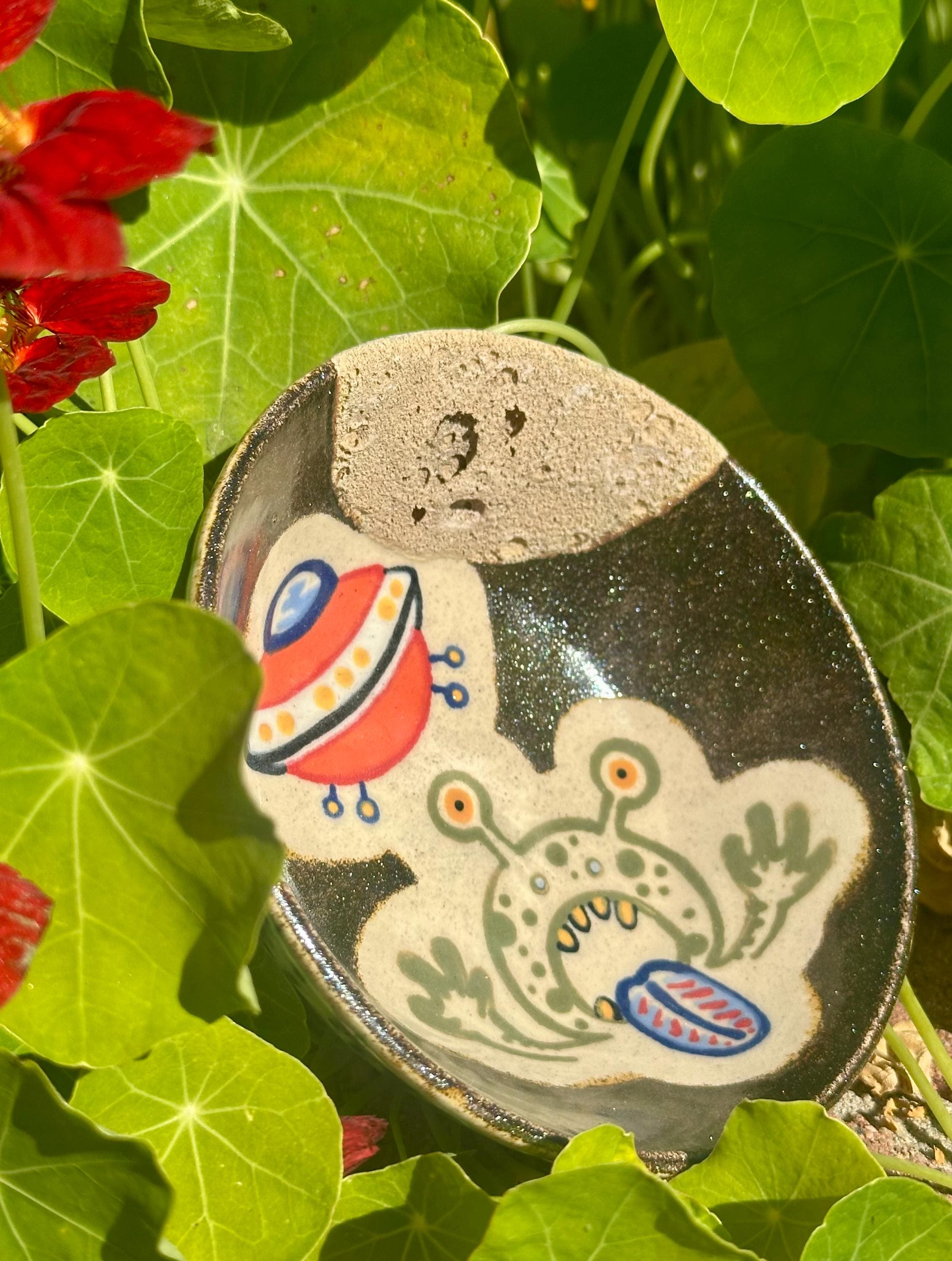 Invasion!- multimedia ceramic art piece