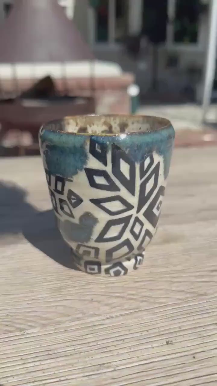 Diamonds In The Sky- Wheelthrown Ceramic Bow